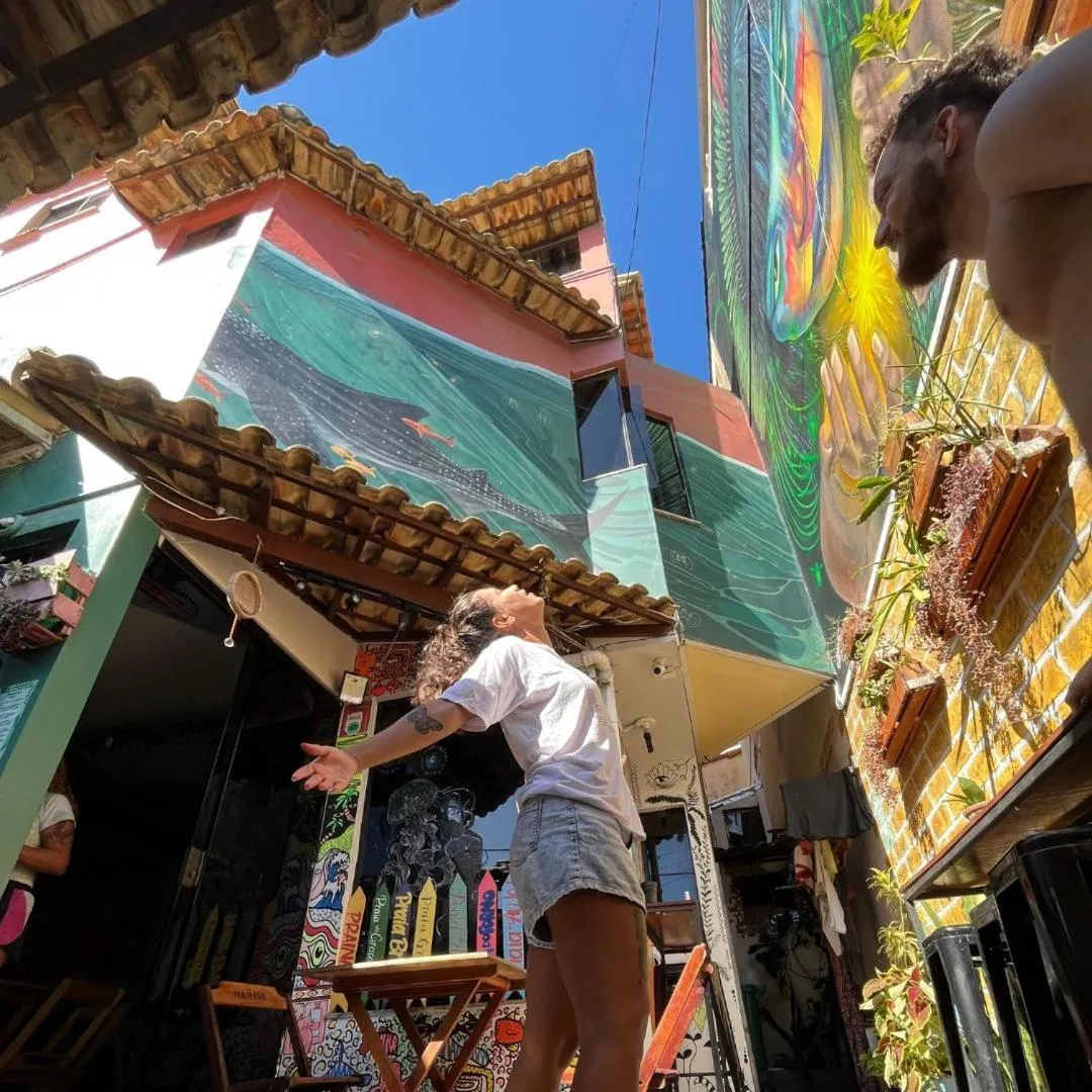 Inner courtyard view in Chamos Hostel Cultural