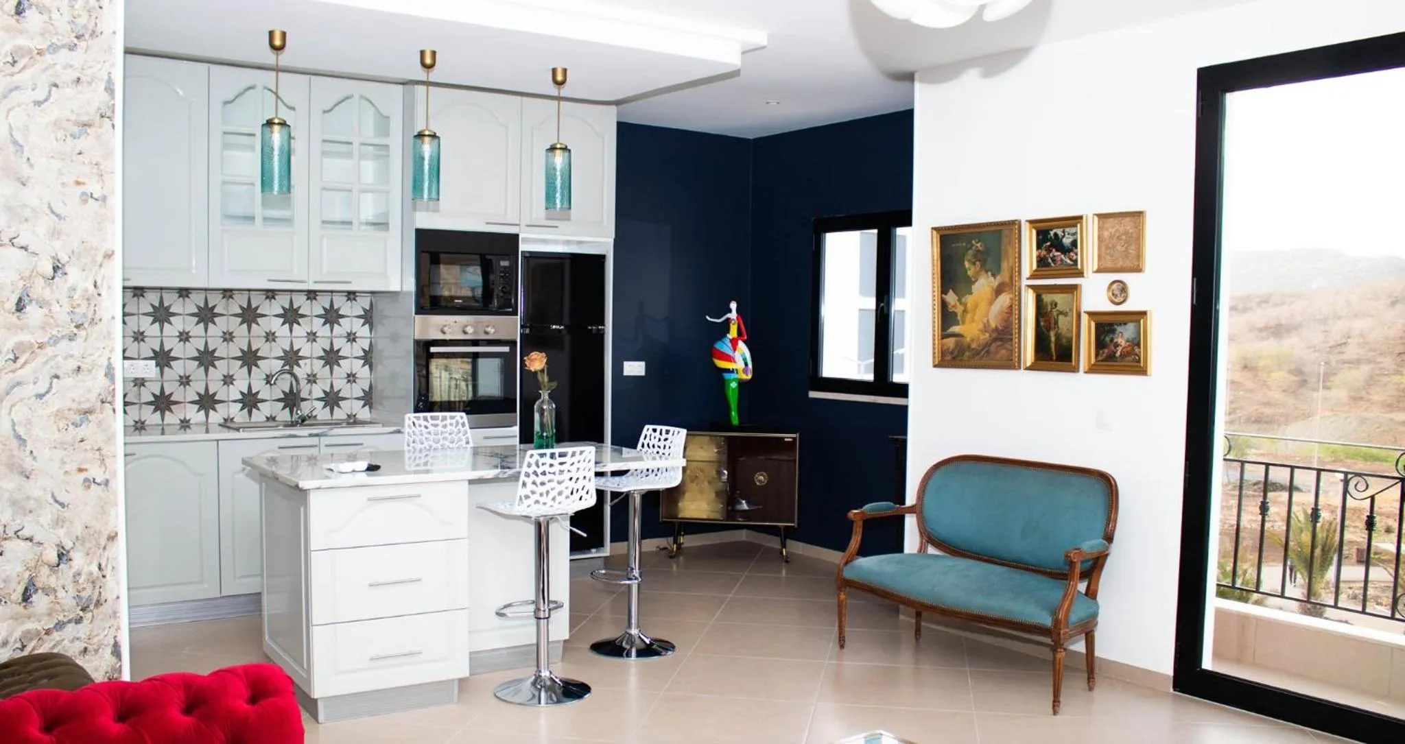 Kitchen or kitchenette in Aparthotel Palace