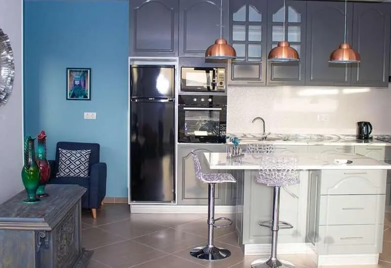 Kitchen or kitchenette in Aparthotel Palace