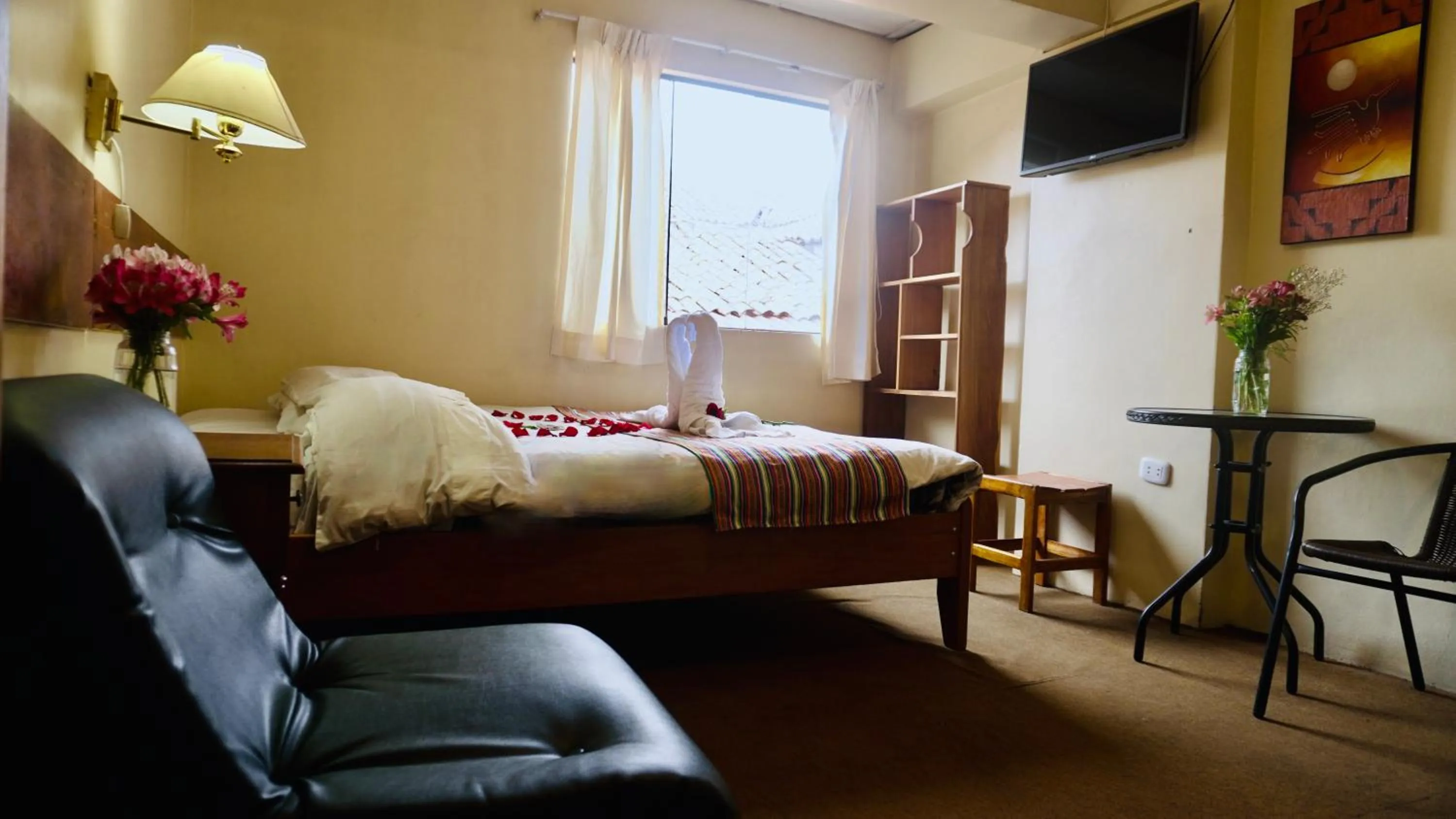 Bed in Andean Dreams Hotel