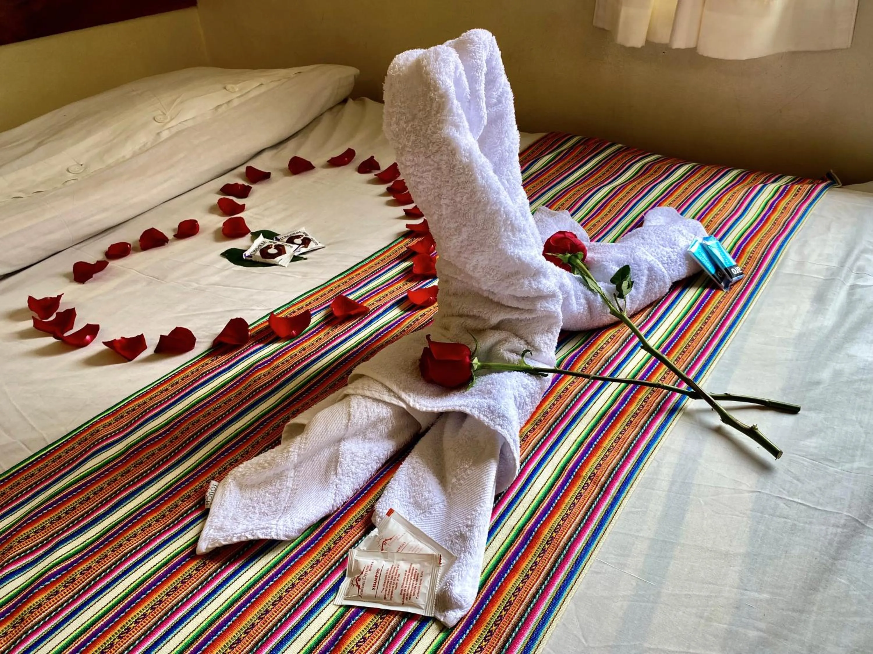 Bed in Andean Dreams Hotel