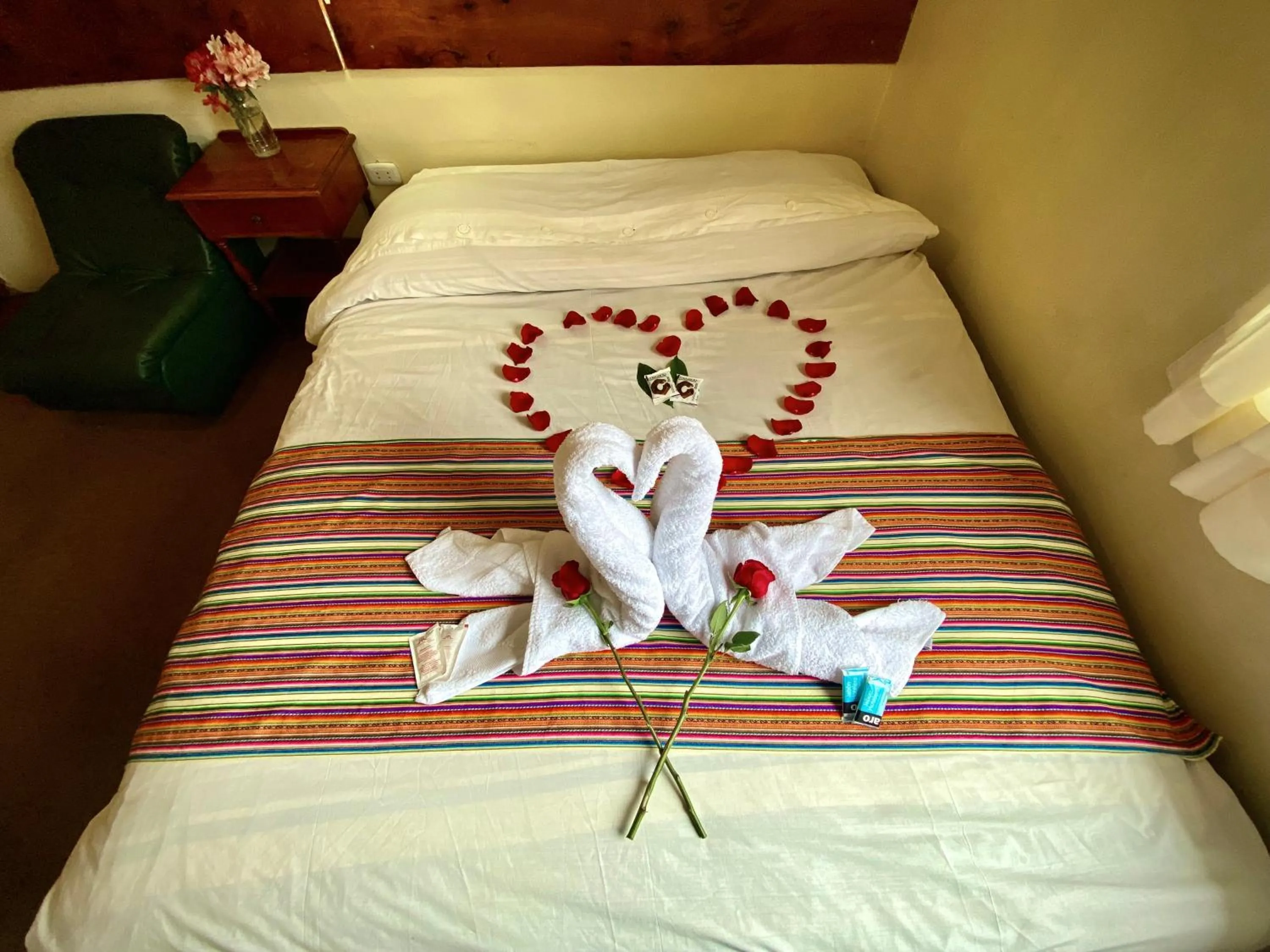 Bed in Andean Dreams Hotel