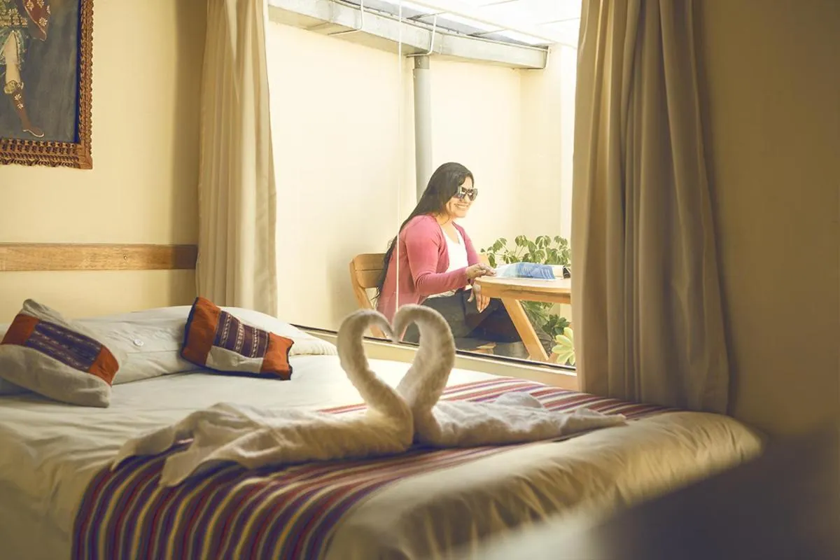 Decorative detail, Bed in Andean Dreams Hotel