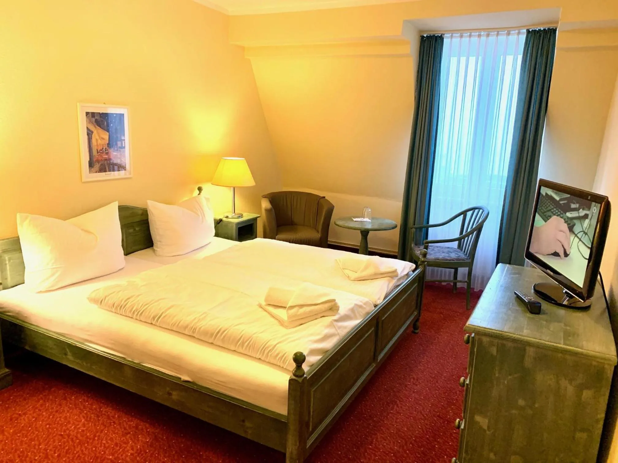 Bedroom, Bed in Hotel See-Eck