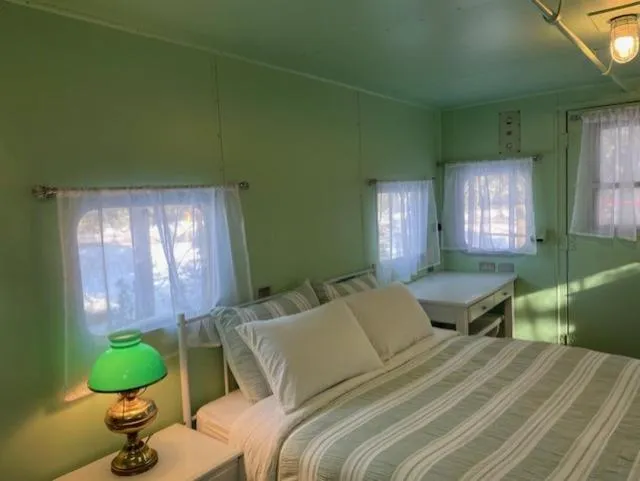 Bed in Glacier Haven Inn