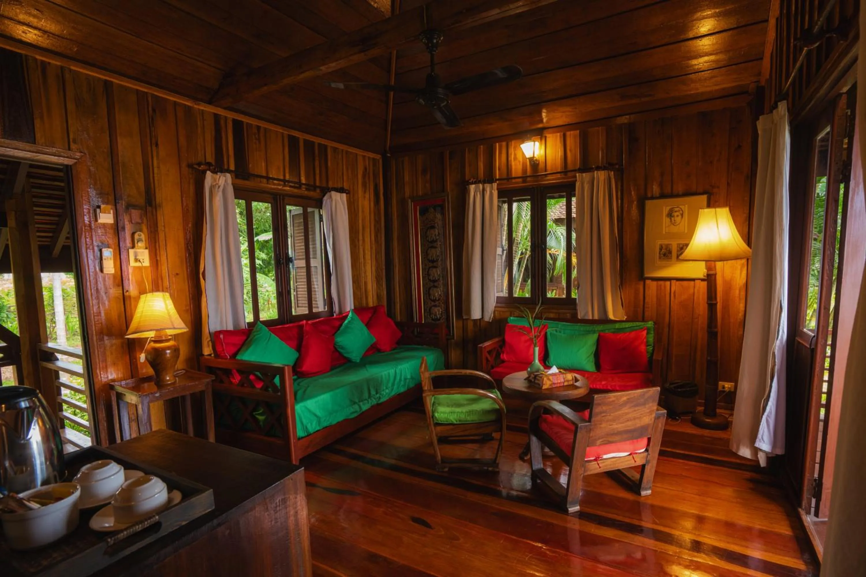 Seating area in La Folie Lodge