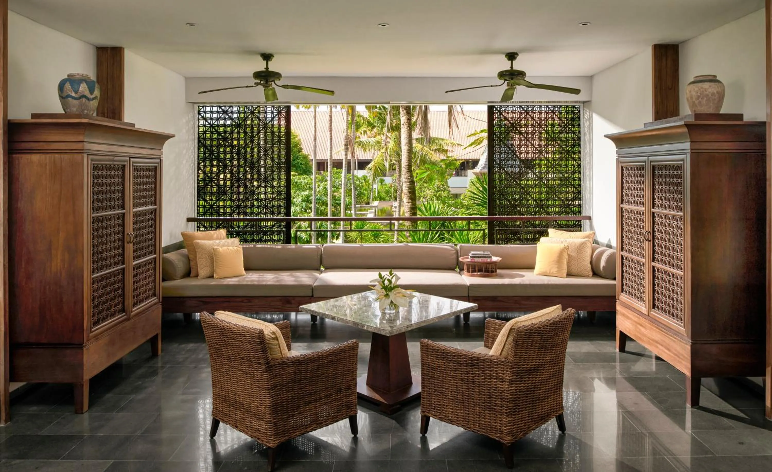 Seating area in InterContinental Bali Sanur Resort by IHG
