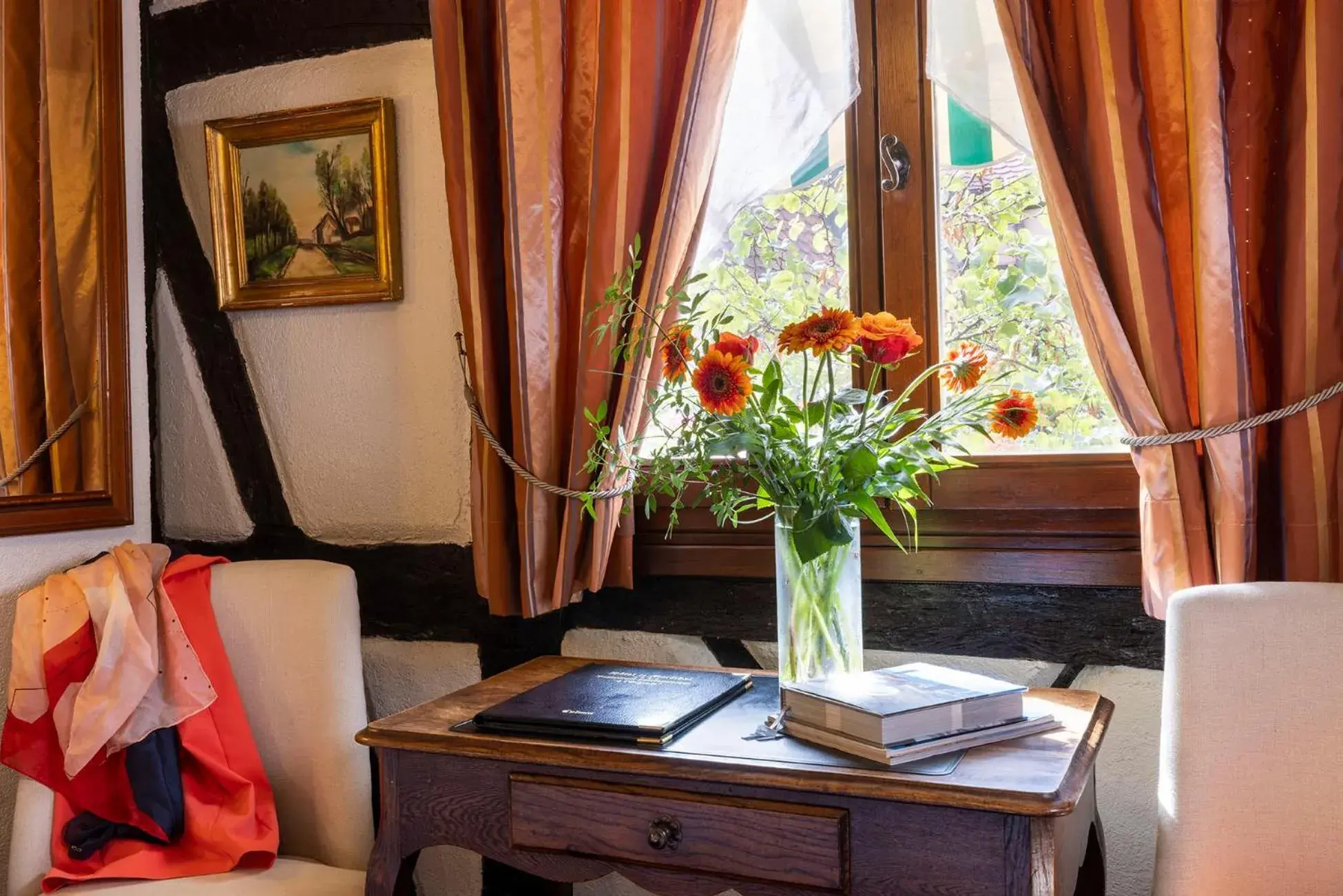 View (from property/room), Seating Area in Hostellerie Le Marechal