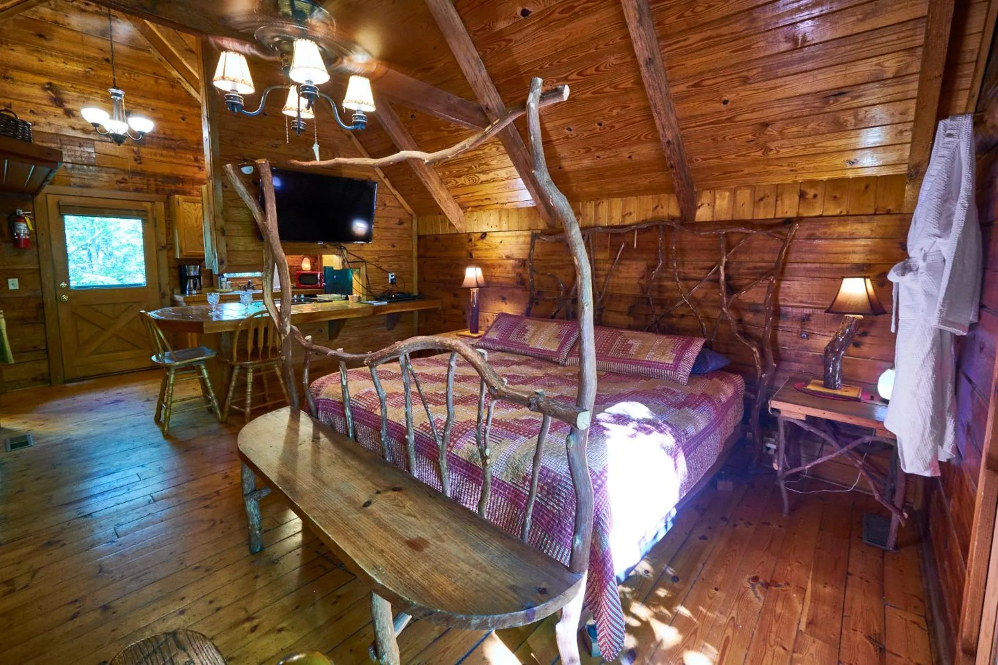 Bed in Gatlinburg Adventure Cabins