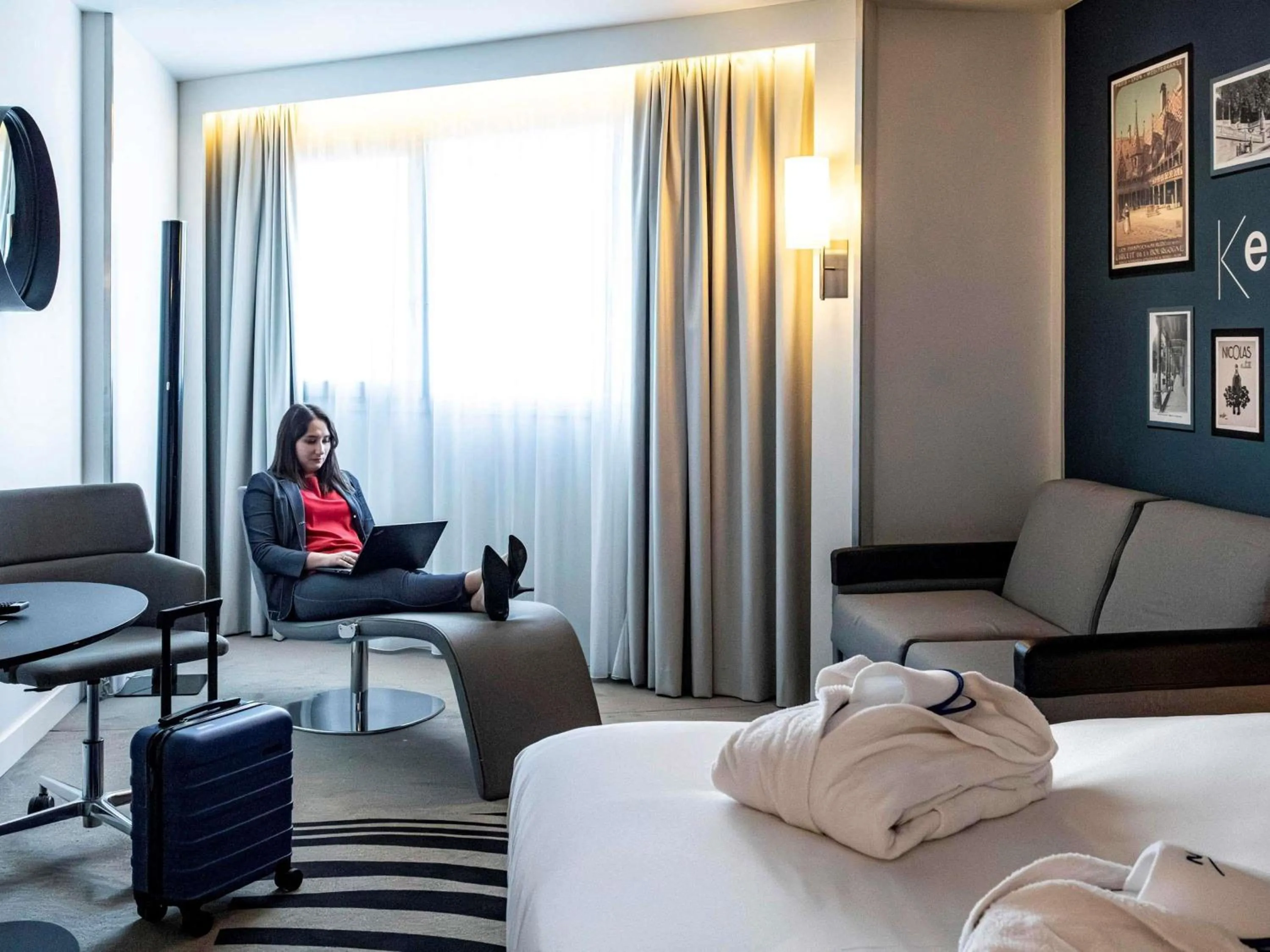 Bedroom, Bed in Novotel Beaune