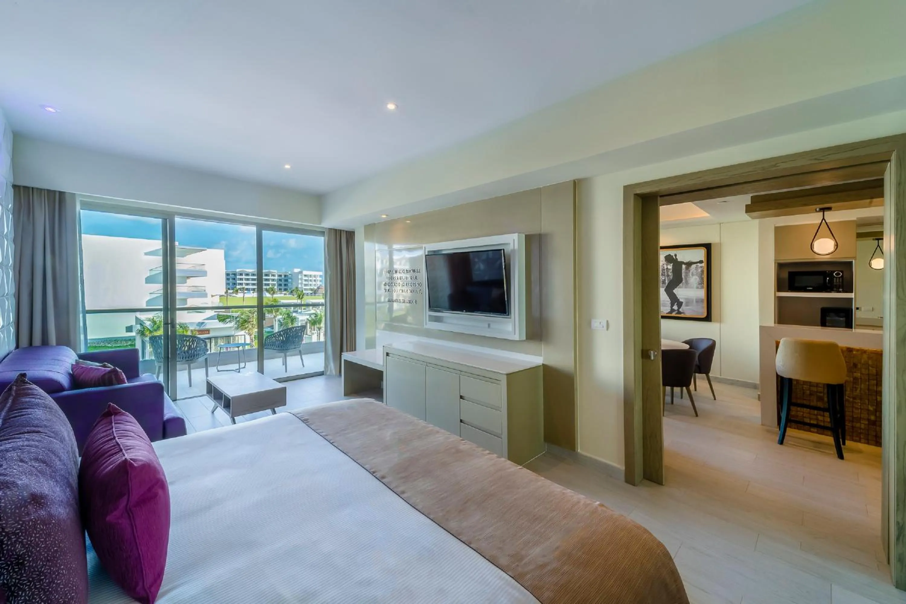 Bedroom, Bed in Planet Hollywood Cancun Adult Scene by Royalton, An Autograph Collection All-Inclusive Resort - Adults Only