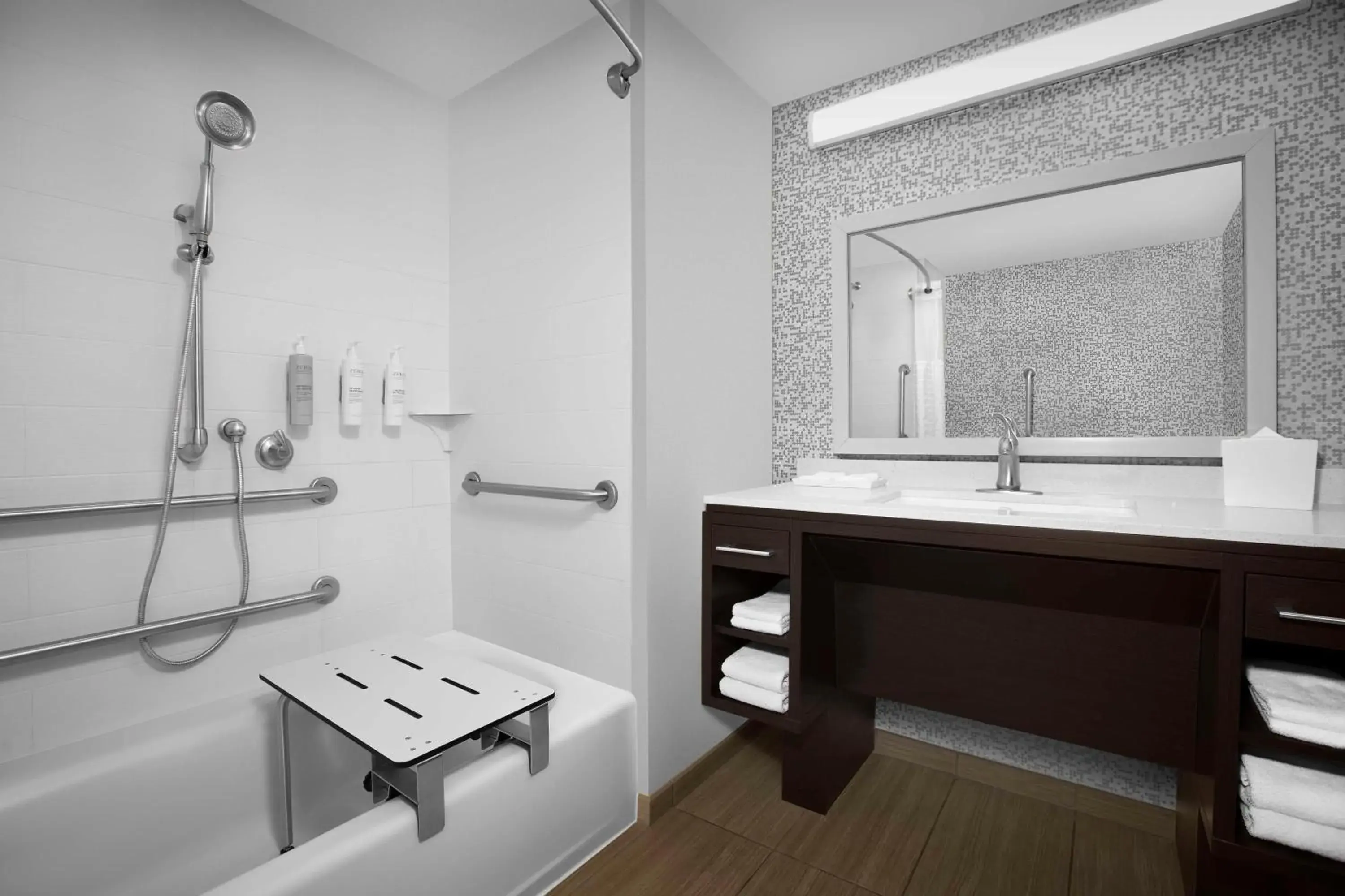 Bathroom in Home2 Suites by Hilton Pittsburgh - McCandless, PA Bathroom in Home2 Suites by Hilton Pittsburgh - McCandless, PA