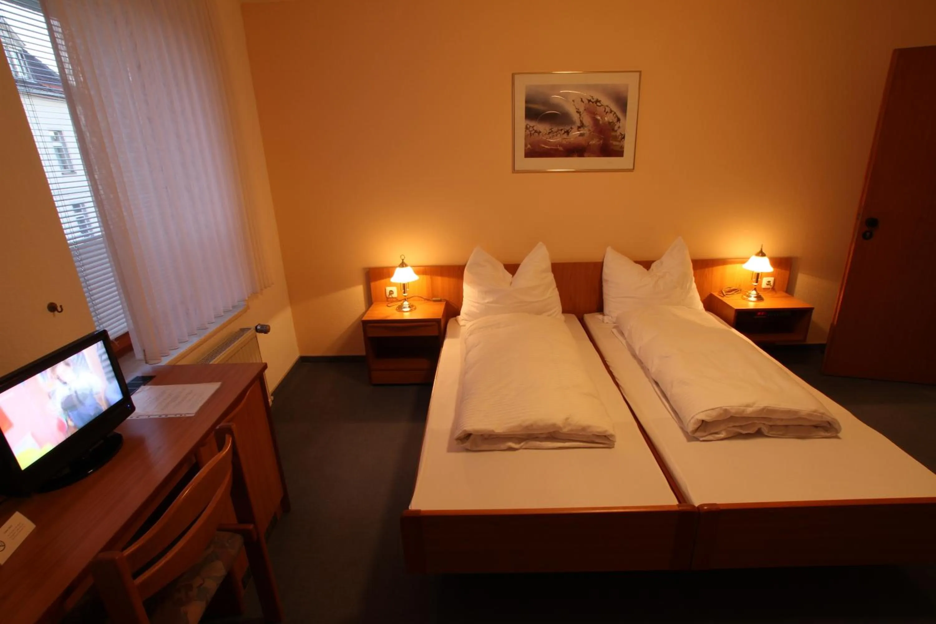 Photo of the whole room, Bed in Hotel Weisse Taube