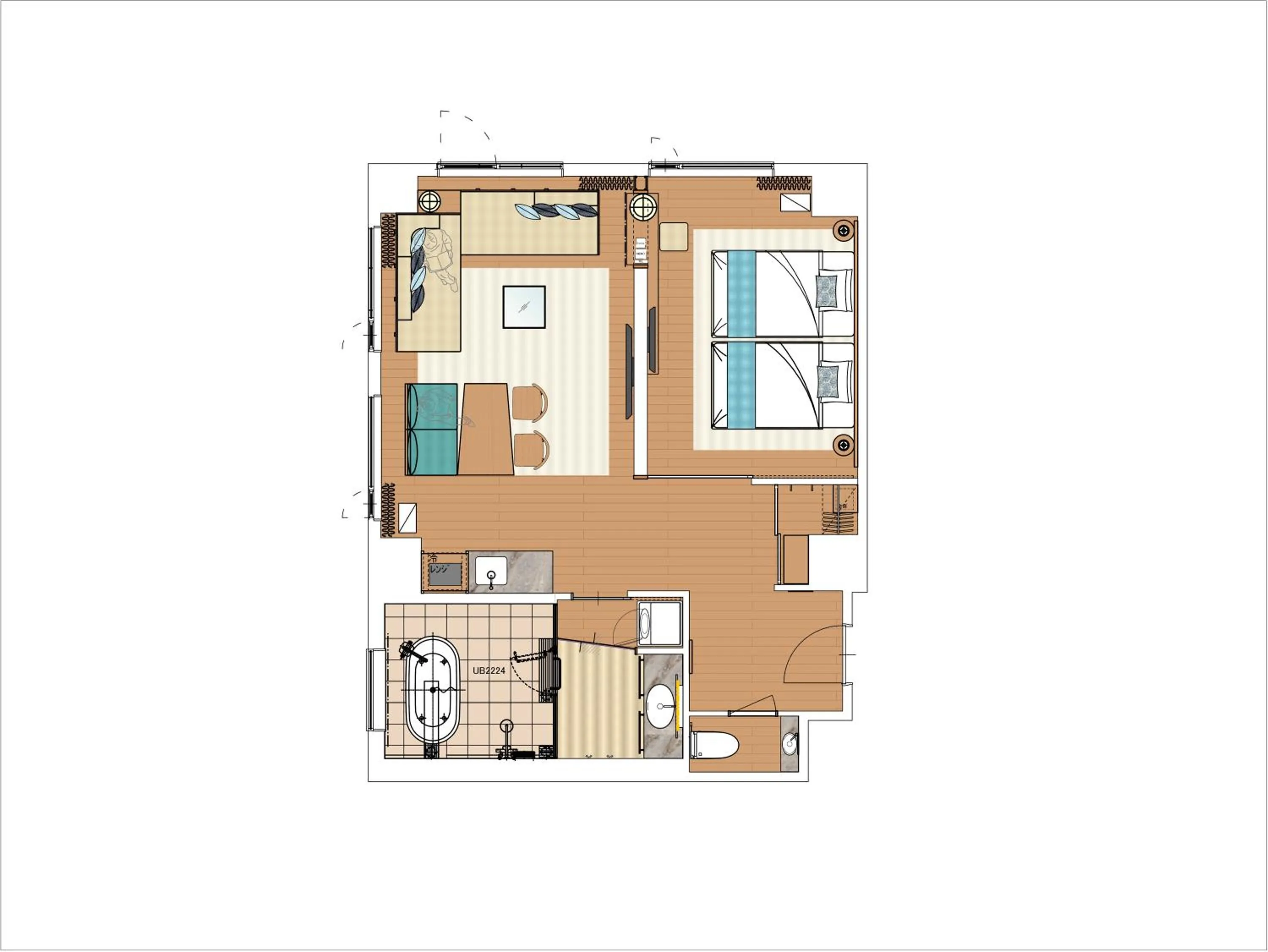 Floor plan in Tokyu Stay Okinawa Naha