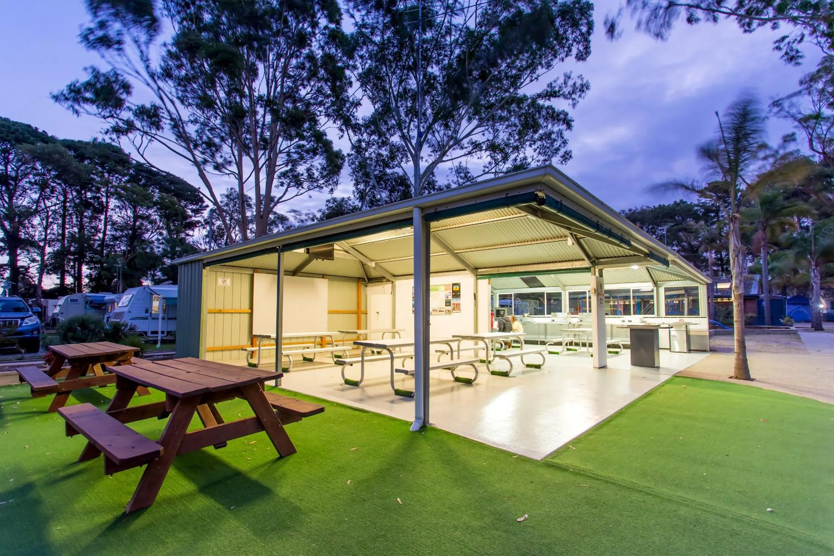 Communal kitchen in Ingenia Holidays Torquay Australia