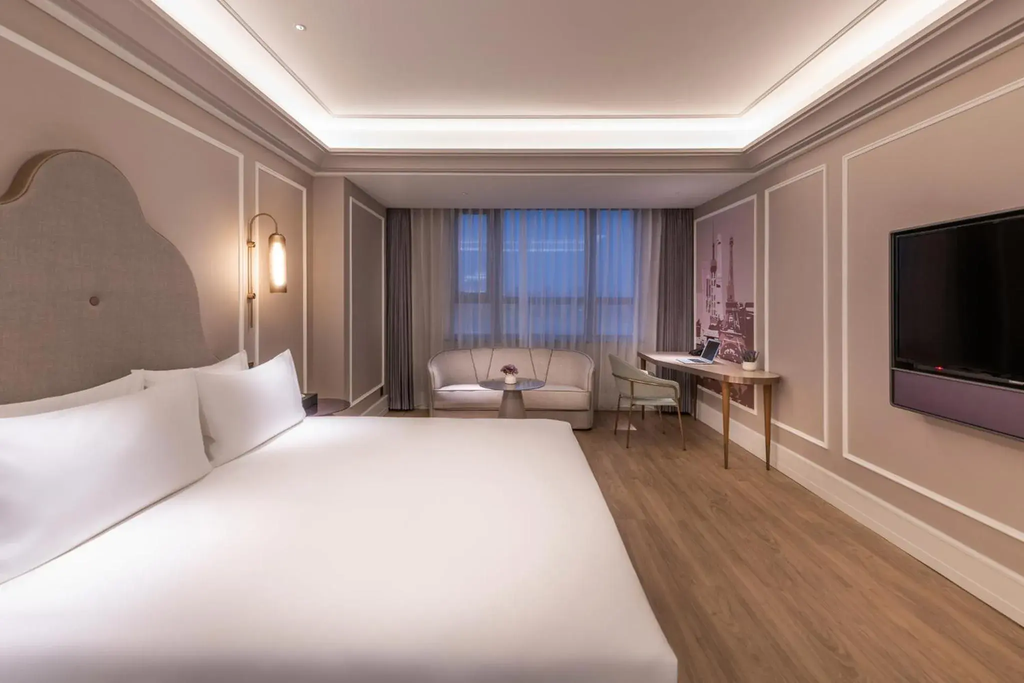 Decorative detail, Bed in Mercure Shanghai Hongqiao Central Decorative detail, Bed in Mercure Shanghai Hongqiao Central