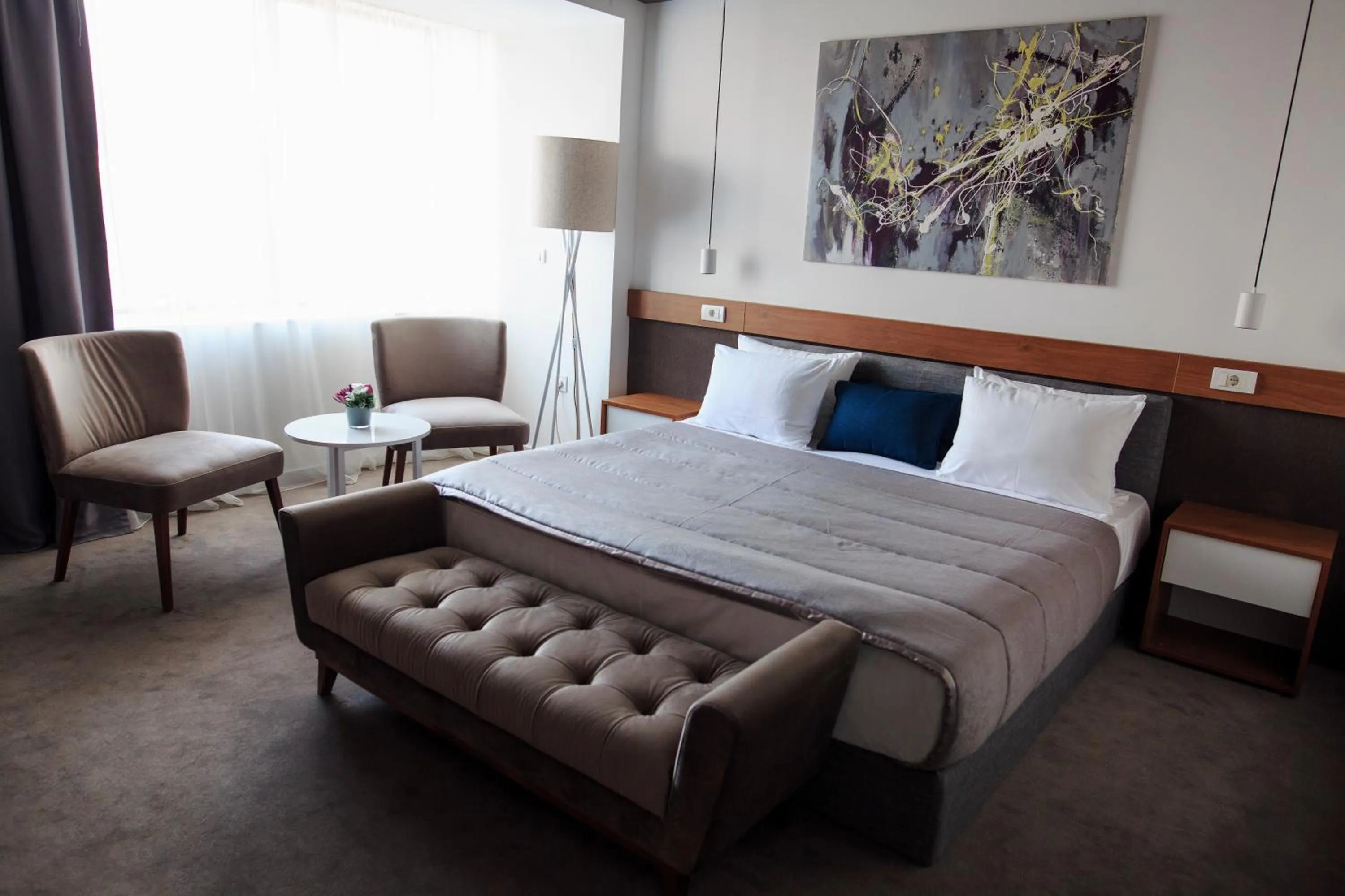 Bed in New City Hotel & Restaurant Niš
