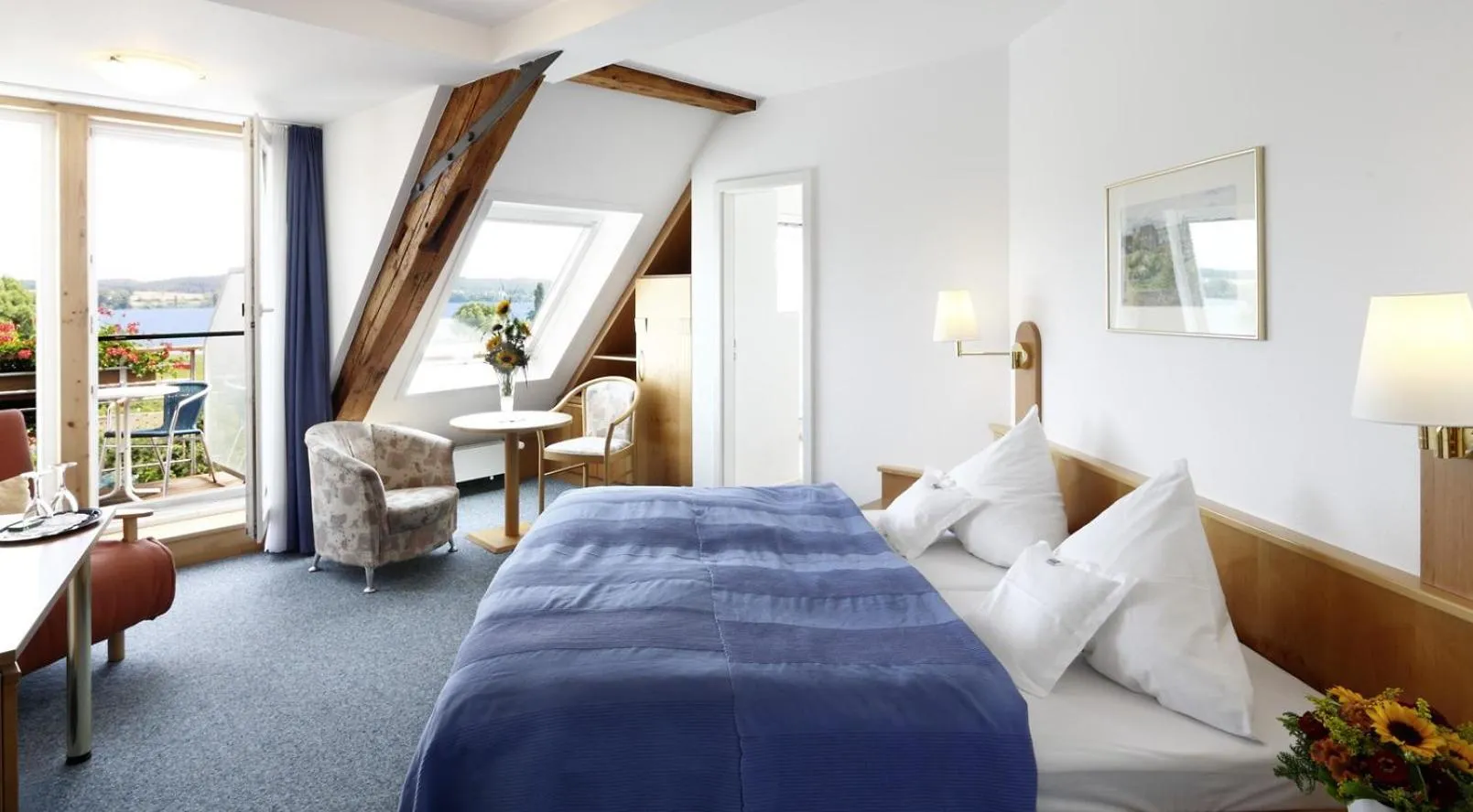 View (from property/room), Bed in Insel-Hof Reichenau Hotel-garni