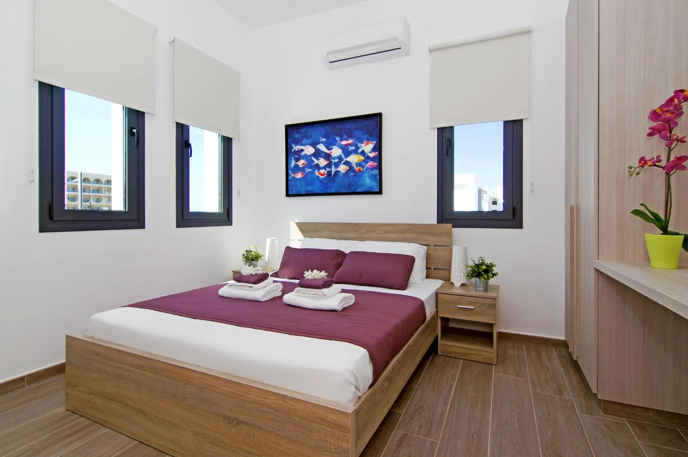 Bedroom, Bed in Villa Melody
