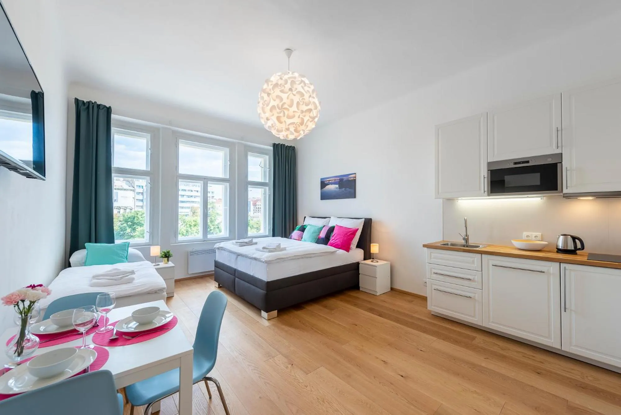 Bed in Tesnov Residence Apartments