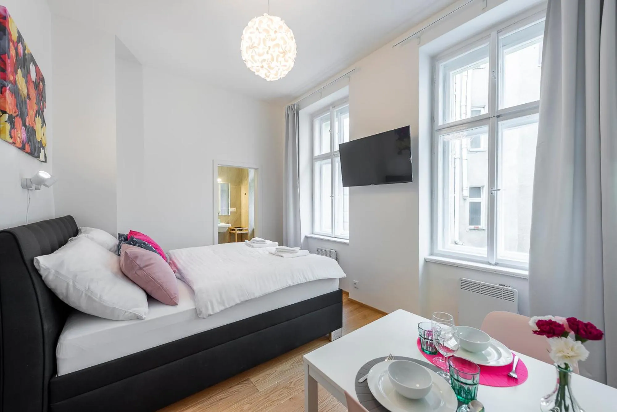 Bed in Tesnov Residence Apartments