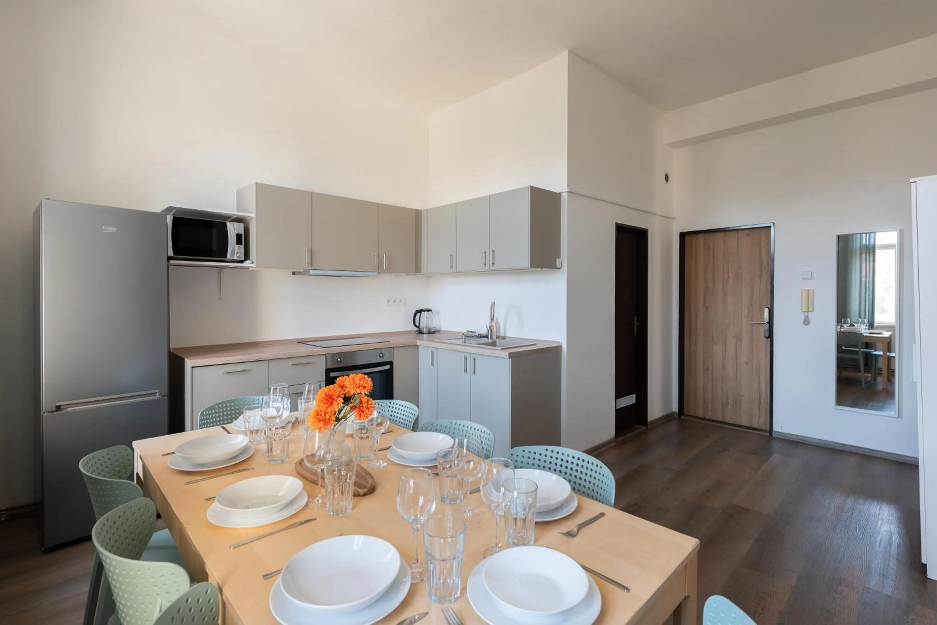 Kitchen or kitchenette in Tesnov Residence Apartments