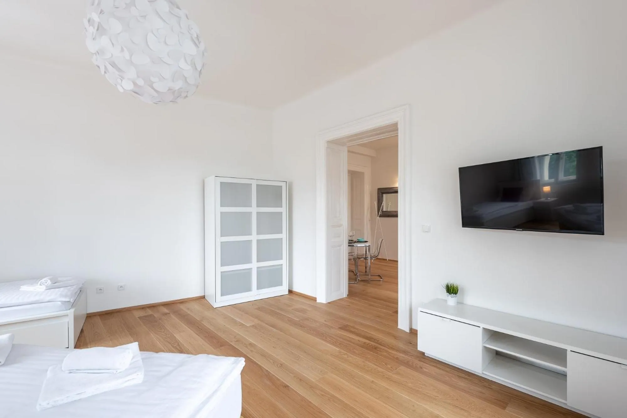 TV and multimedia, Bed in Tesnov Residence Apartments
