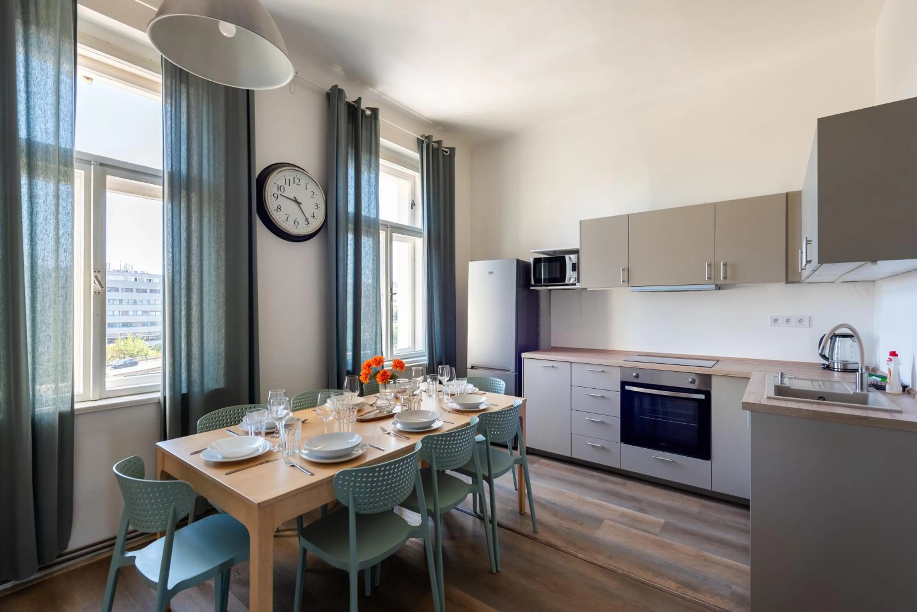 Kitchen or kitchenette in Tesnov Residence Apartments
