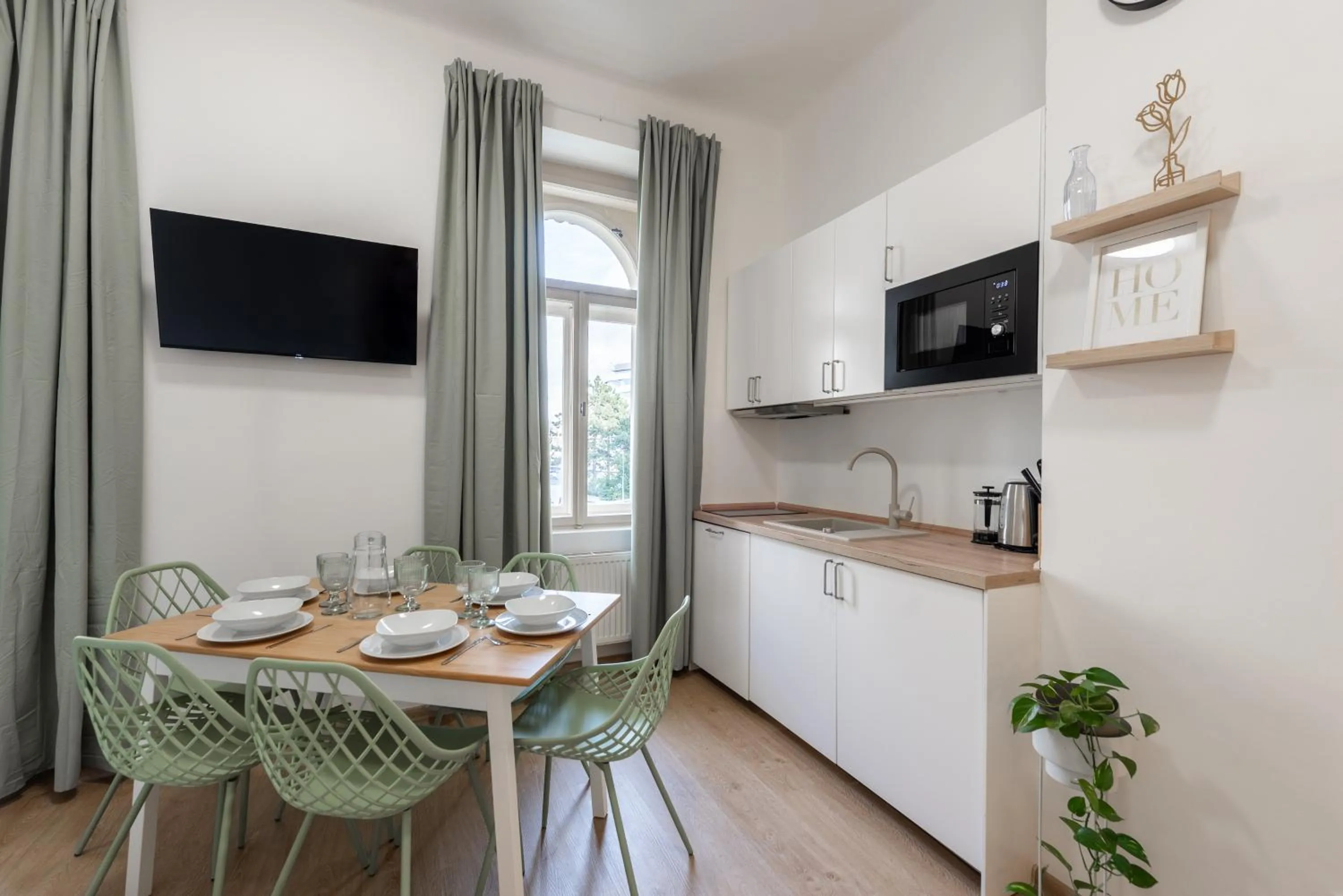 kitchen in Tesnov Residence Apartments