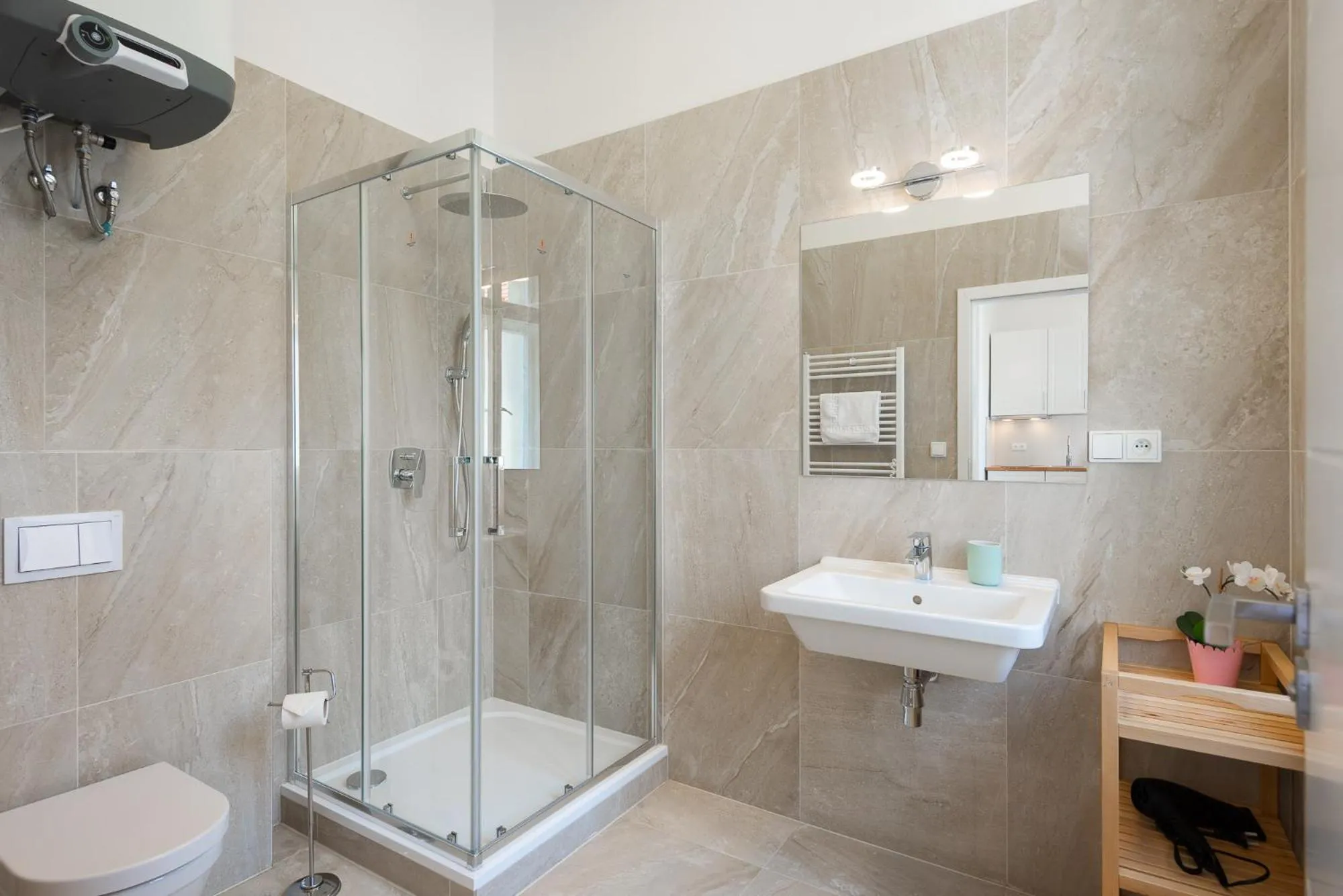 Shower in Tesnov Residence Apartments