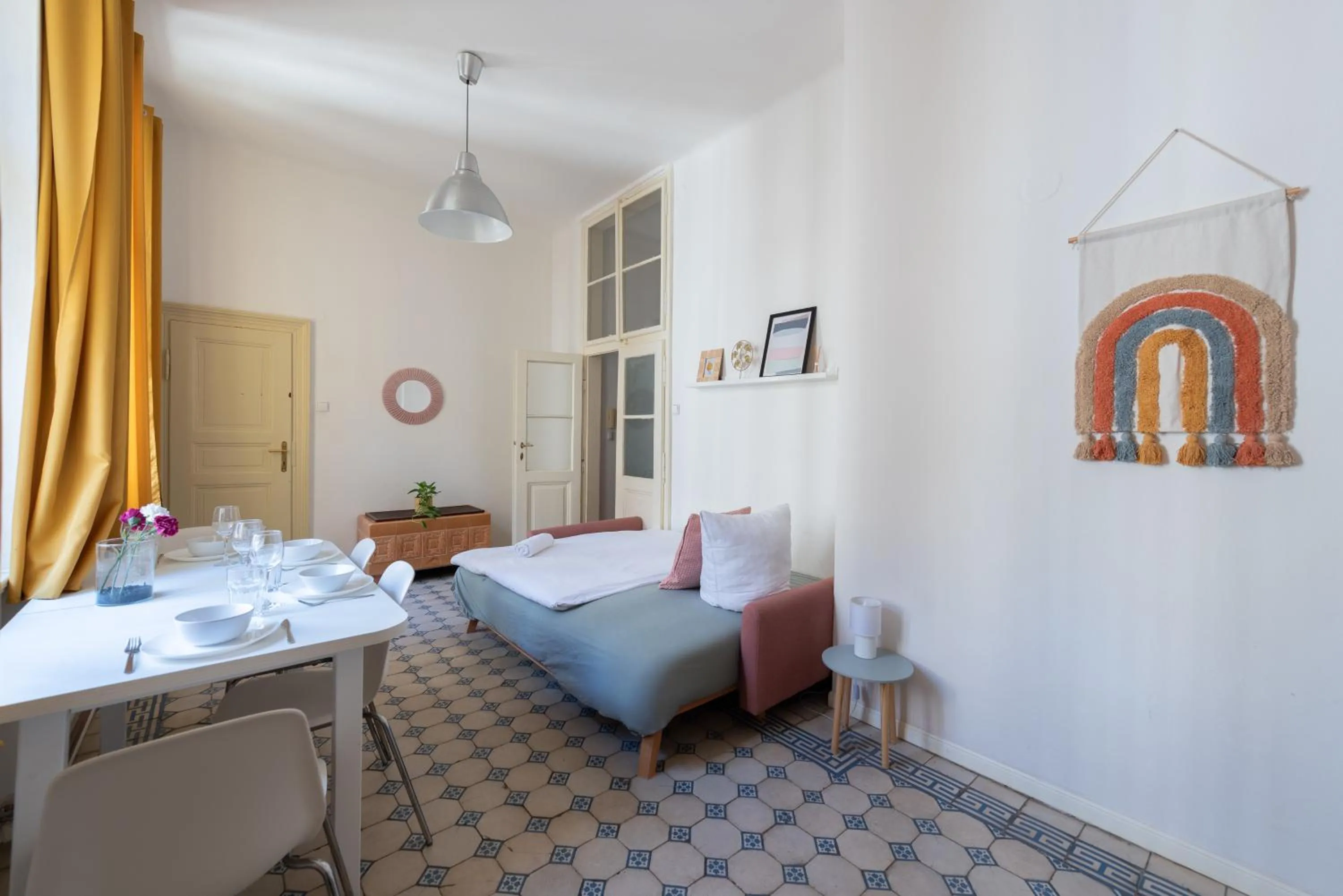 Dining area in Tesnov Residence Apartments