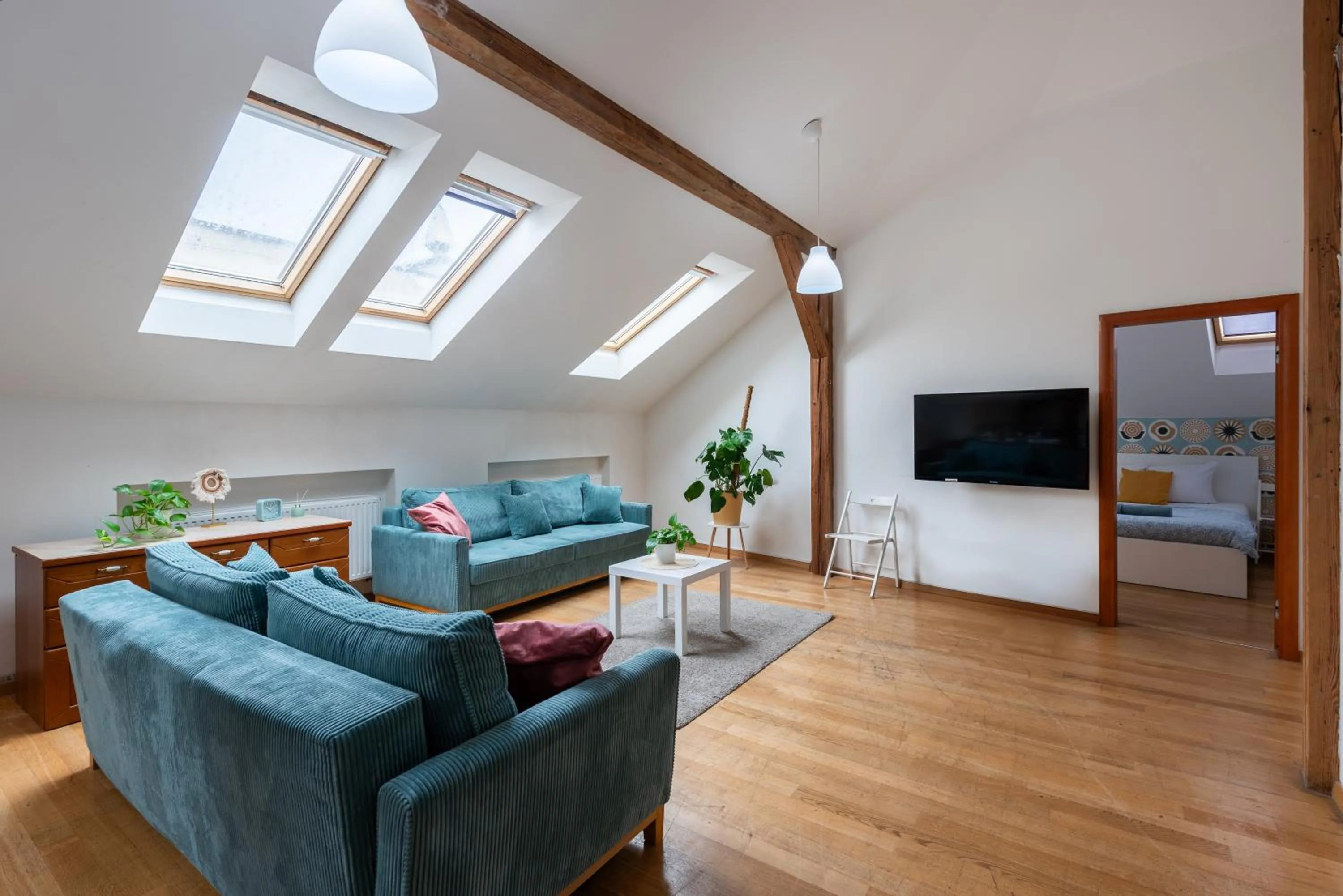Living room in Tesnov Residence Apartments