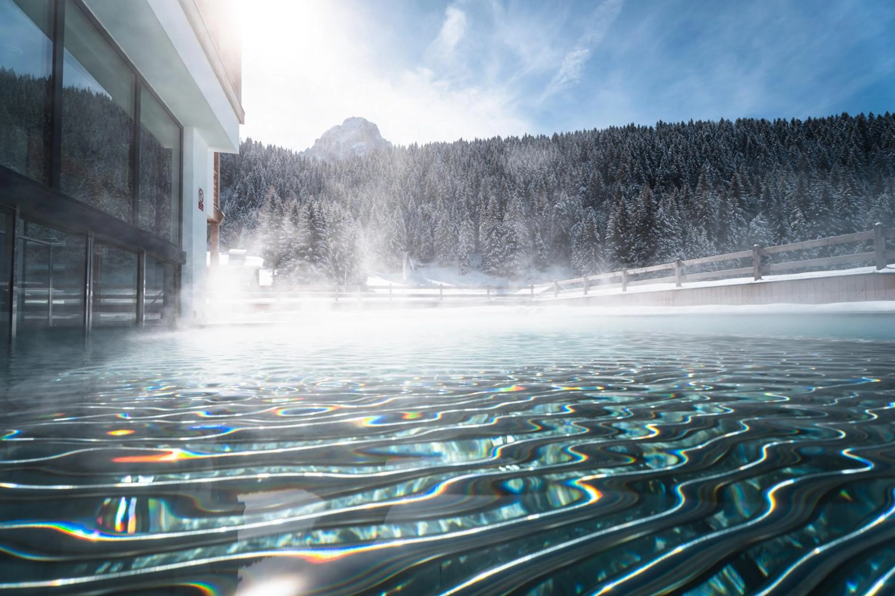 Pool view in Hotel Pozzamanigoni