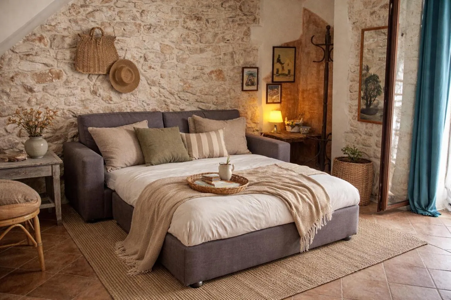 Living room, Bed in Dimora delle Badesse