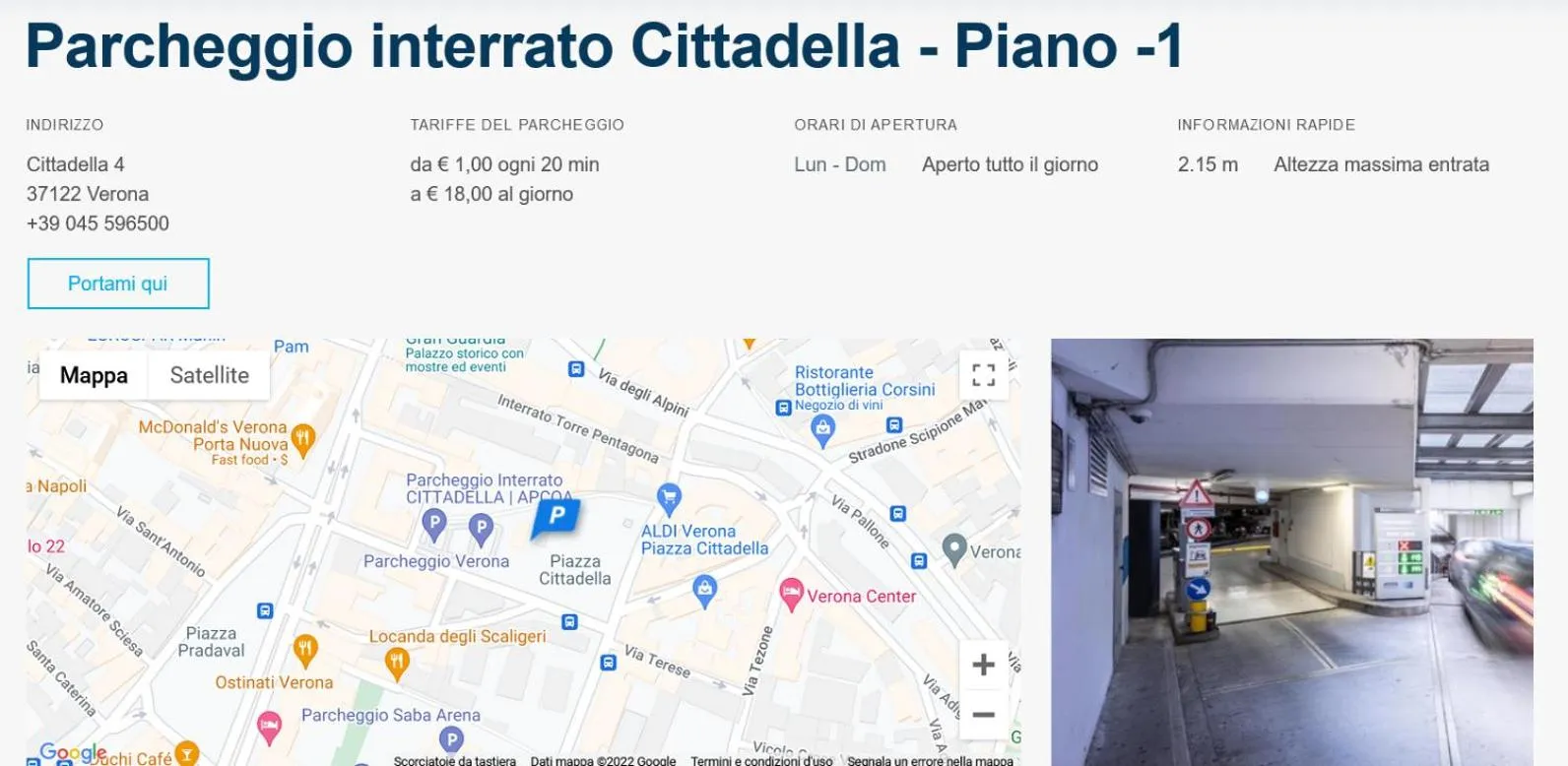 Parking in B&B Ponte Manin