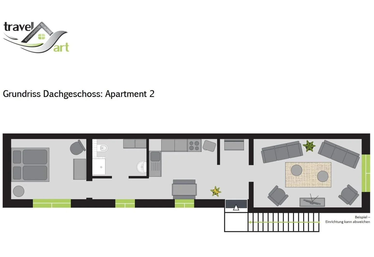 Floor plan in Travel Art Boardinghouse