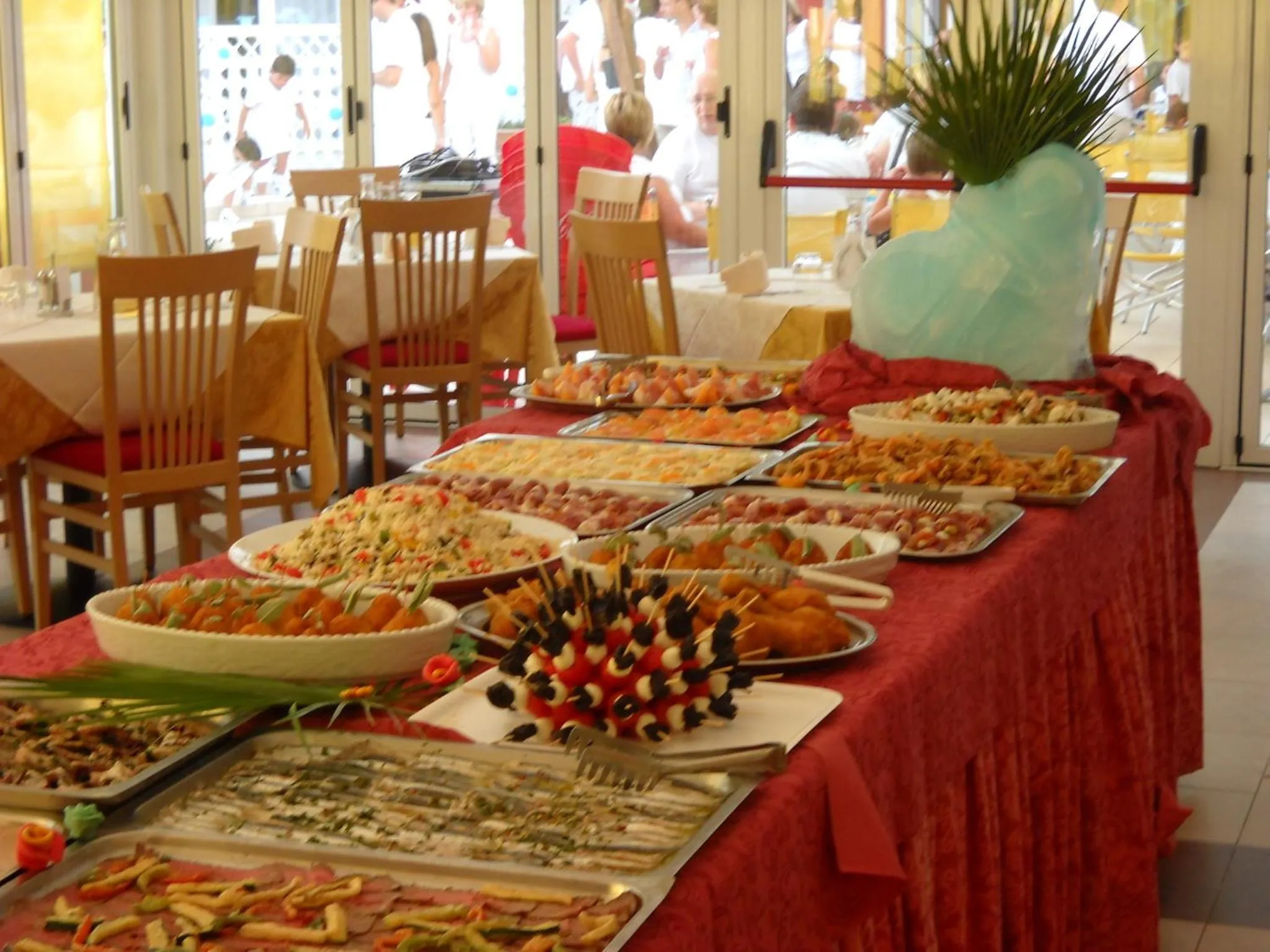 Dining area in Hotel Olympus