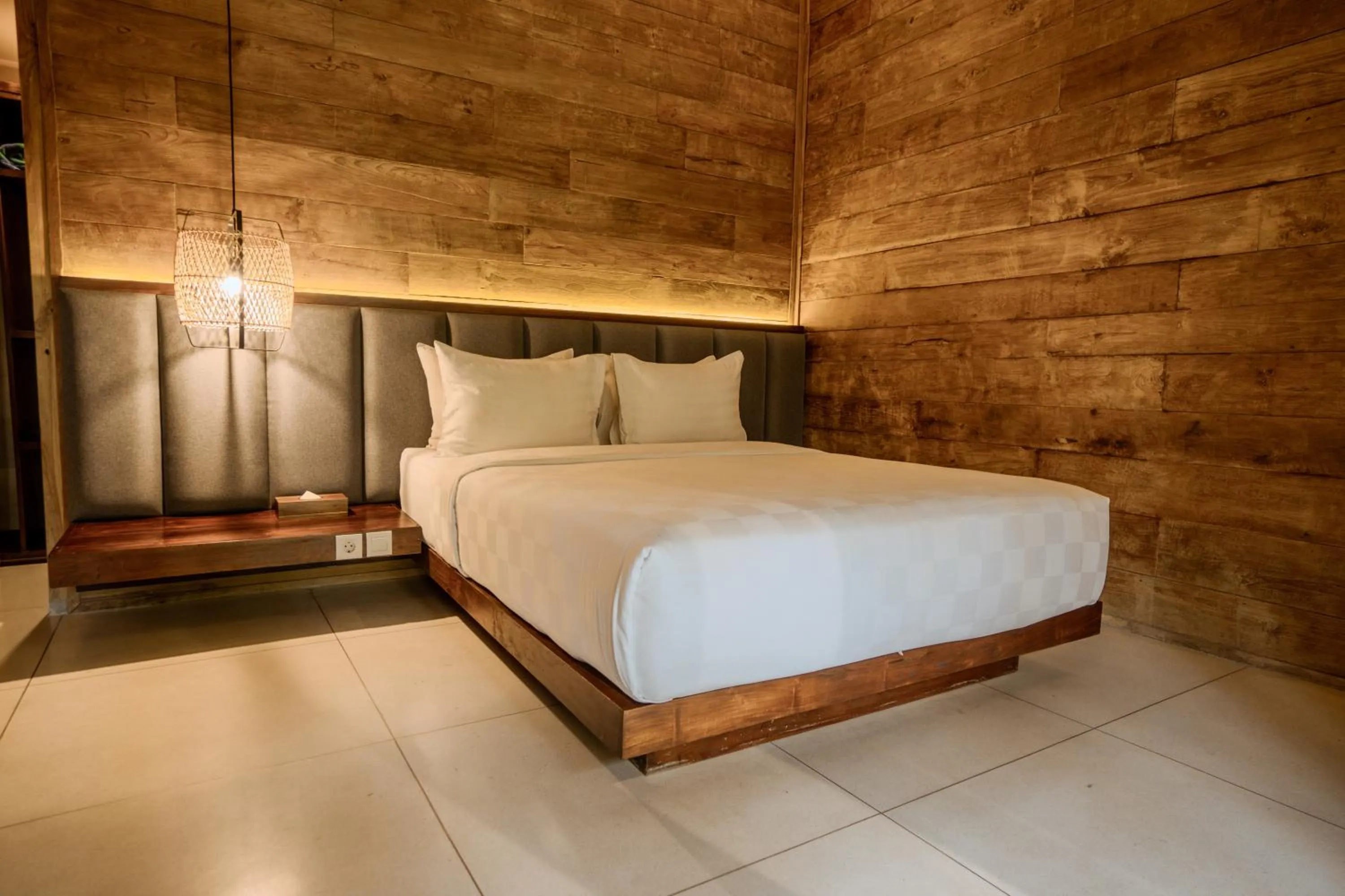 Bed in Rimbun Canggu Villa