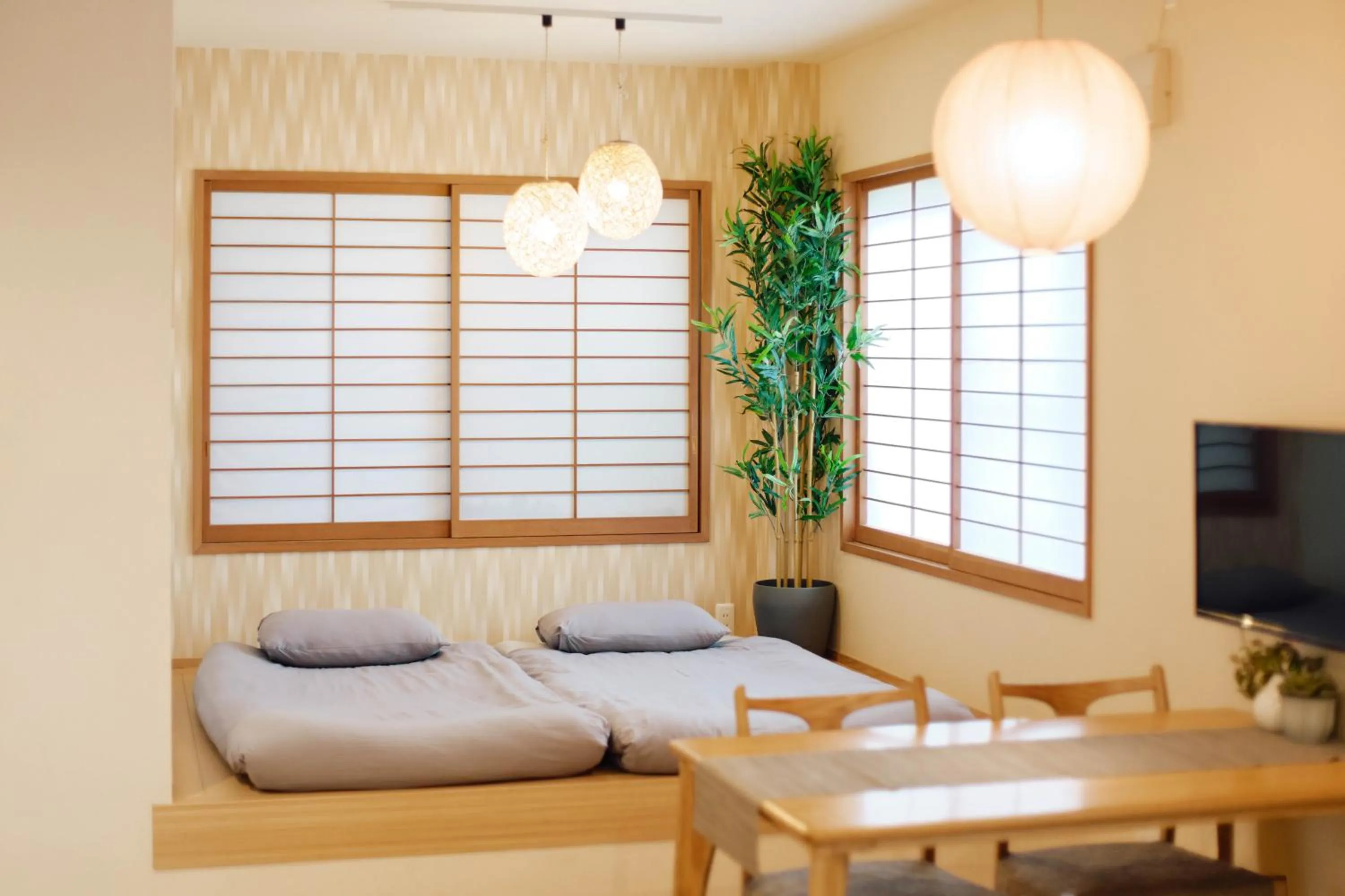 Living room, Bed in Ueno Residence Hotel Matsumoto