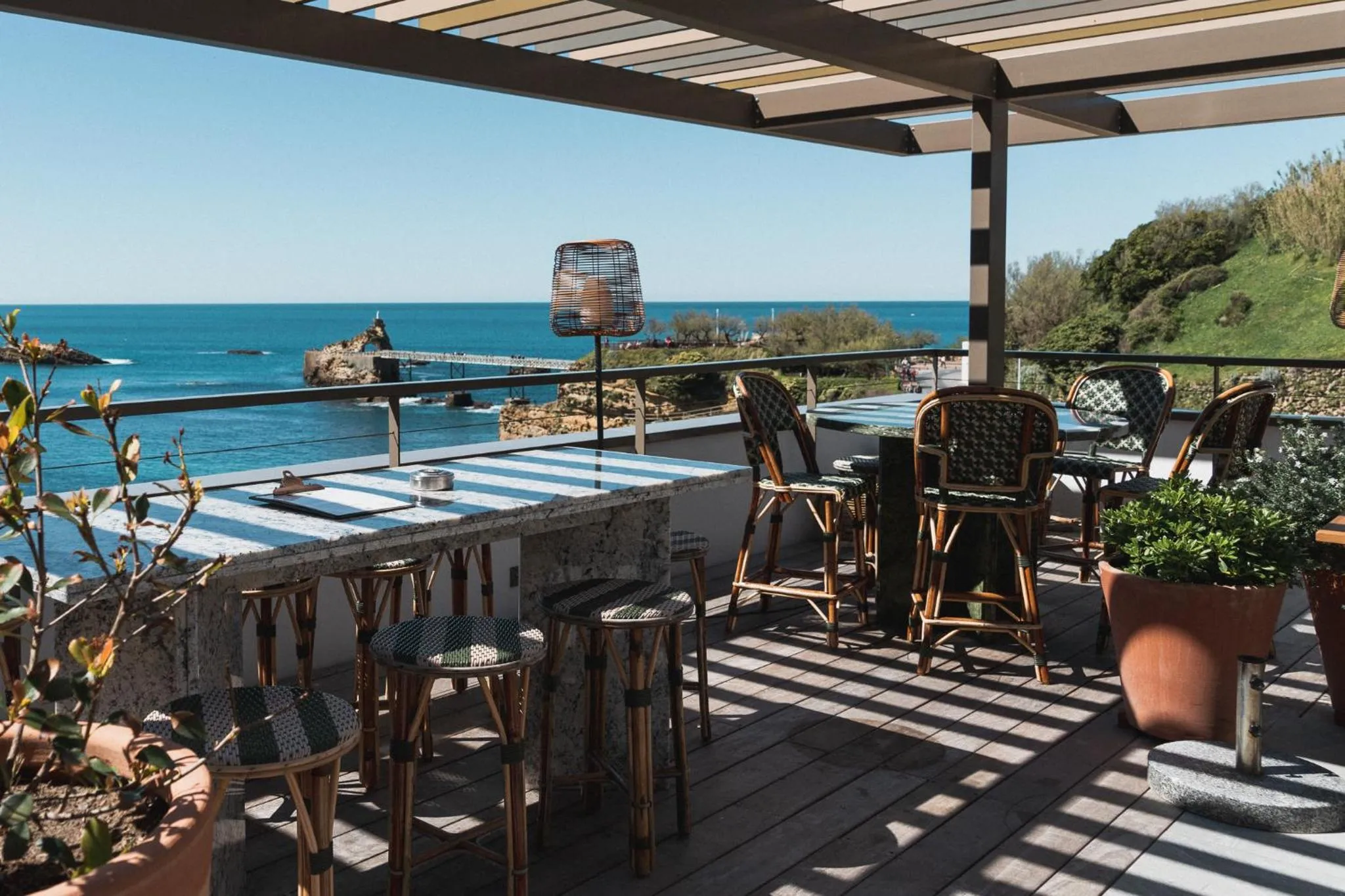 Patio in Hôtel de La Plage