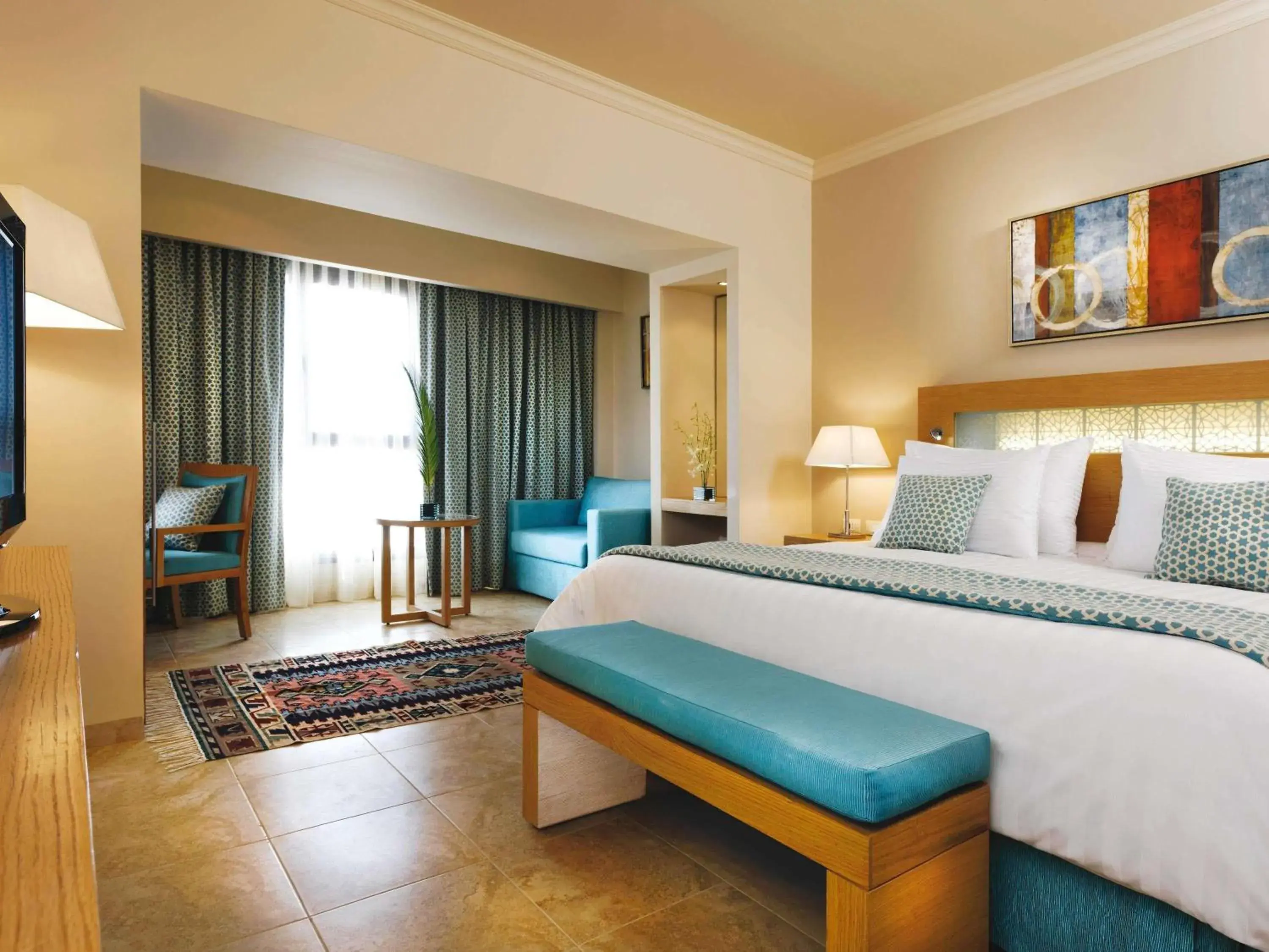 Bedroom, Bed in Movenpick Waterpark Resort & Spa Soma Bay Bedroom, Bed in Movenpick Waterpark Resort & Spa Soma Bay