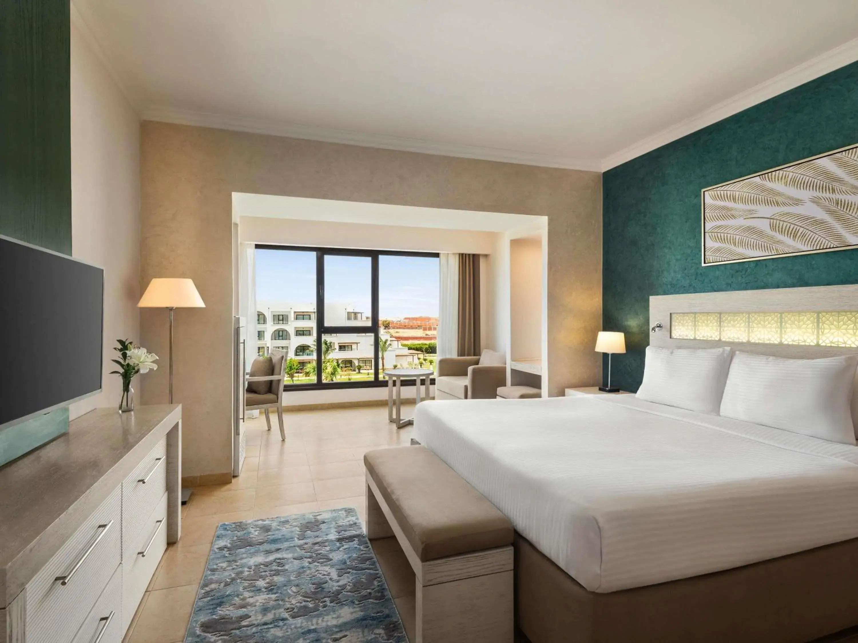 Deluxe Queen Room with Pool View in Movenpick Waterpark Resort & Spa Soma Bay Deluxe Queen Room with Pool View in Movenpick Waterpark Resort & Spa Soma Bay