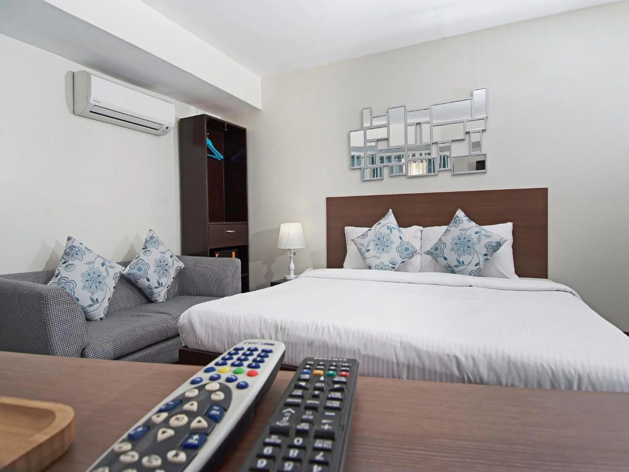 Bed in Skyblue Hotel