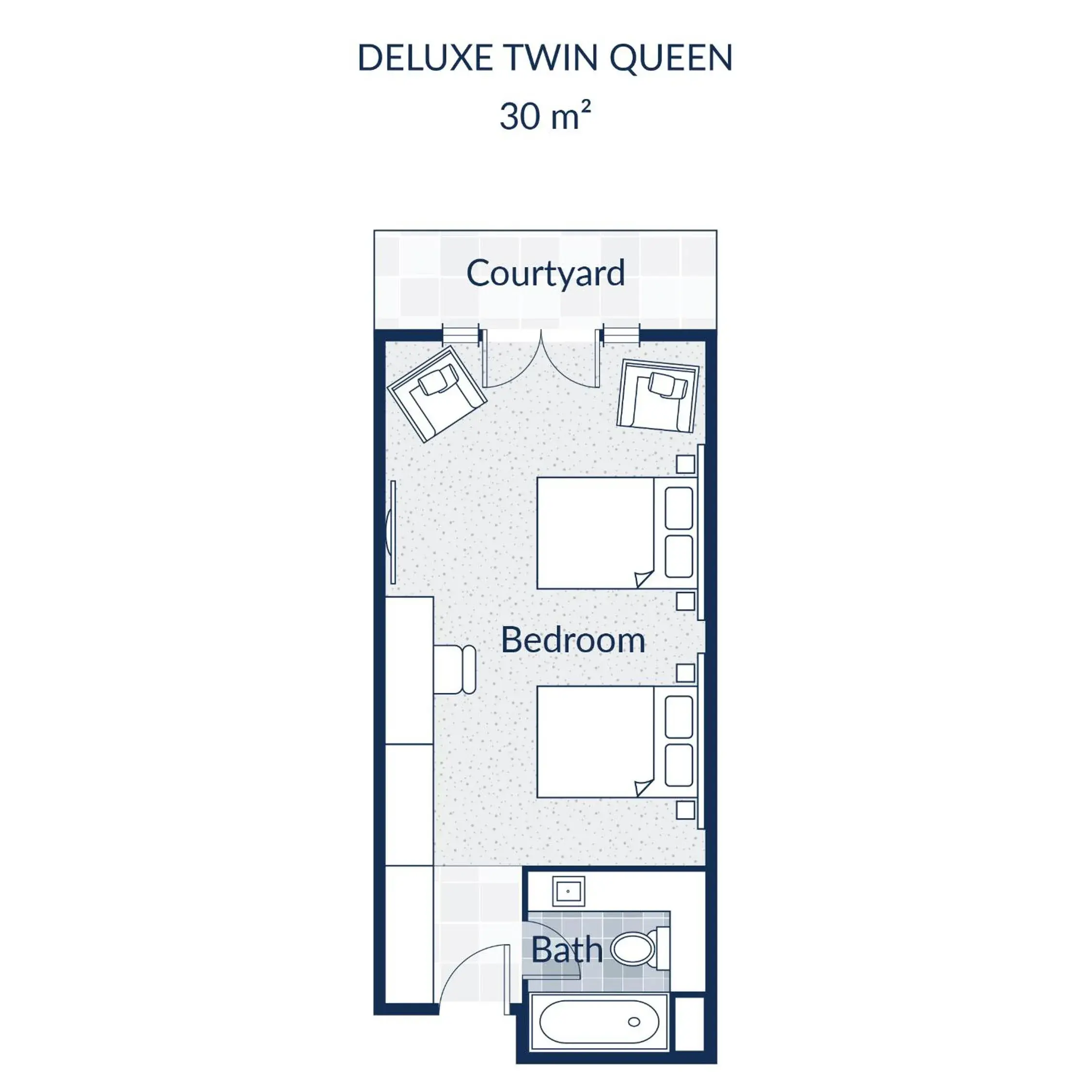 Deluxe Twin Queen Room (No Pets) in Golden Age Motor Inn Deluxe Twin Queen Room (No Pets) in Golden Age Motor Inn