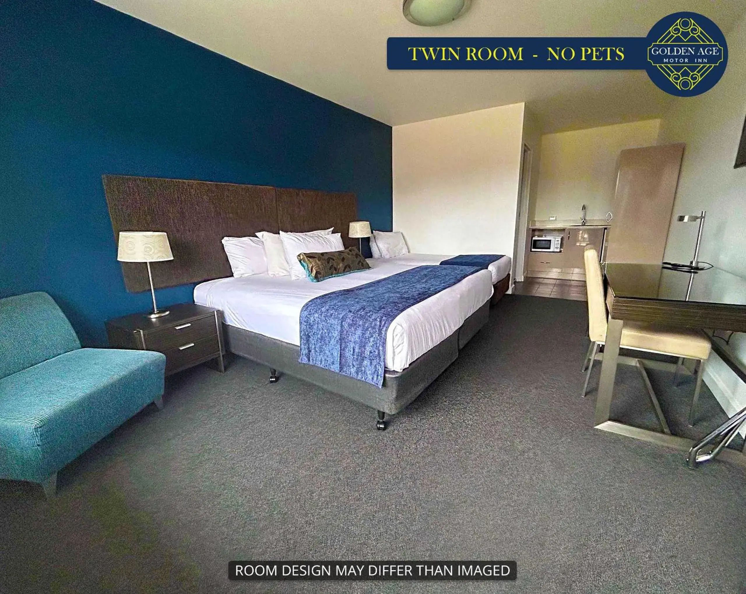Twin Room (No Pets) in Golden Age Motor Inn Twin Room (No Pets) in Golden Age Motor Inn