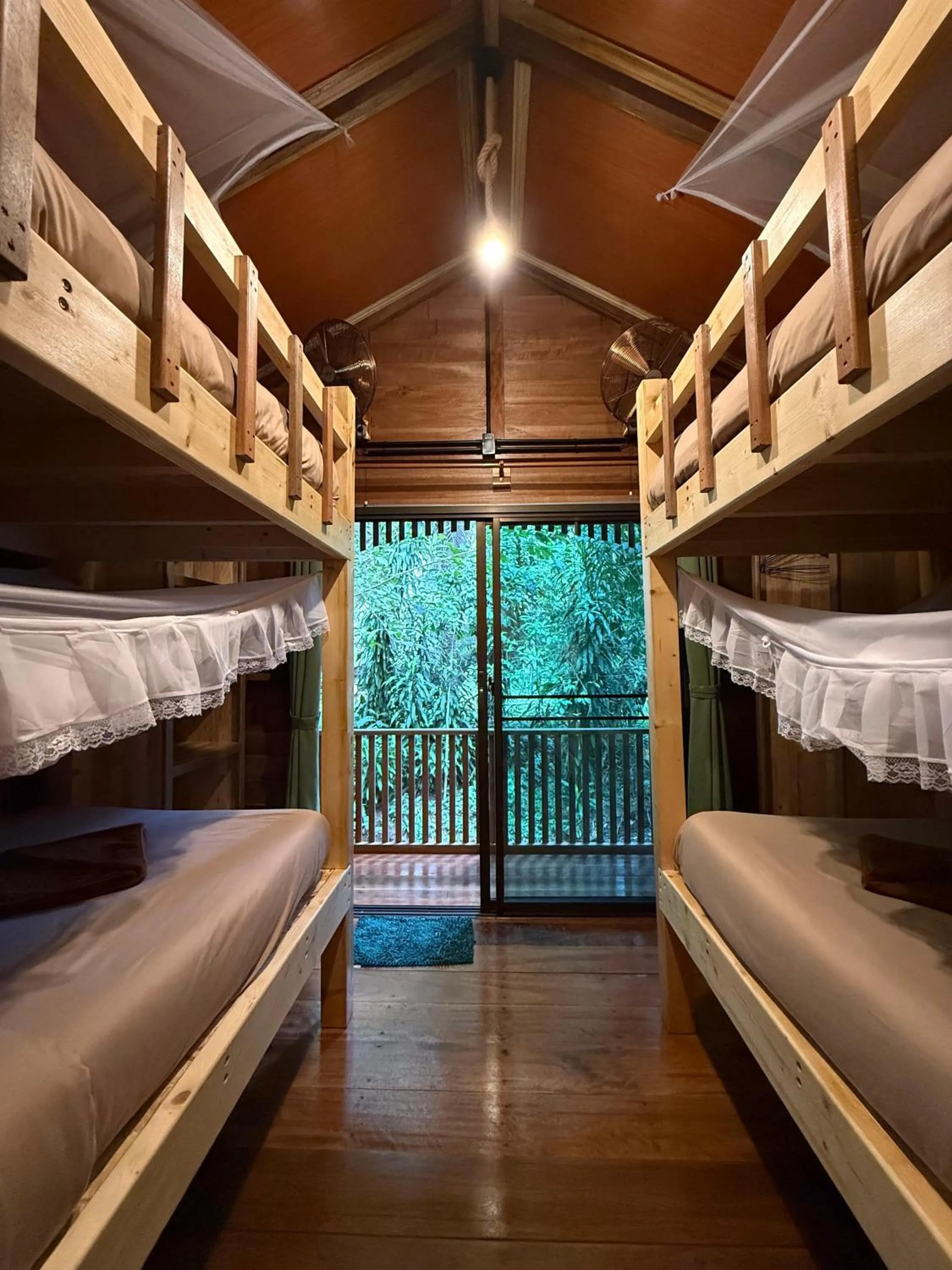 Bed in Khao Sok Silver Cliff Resort