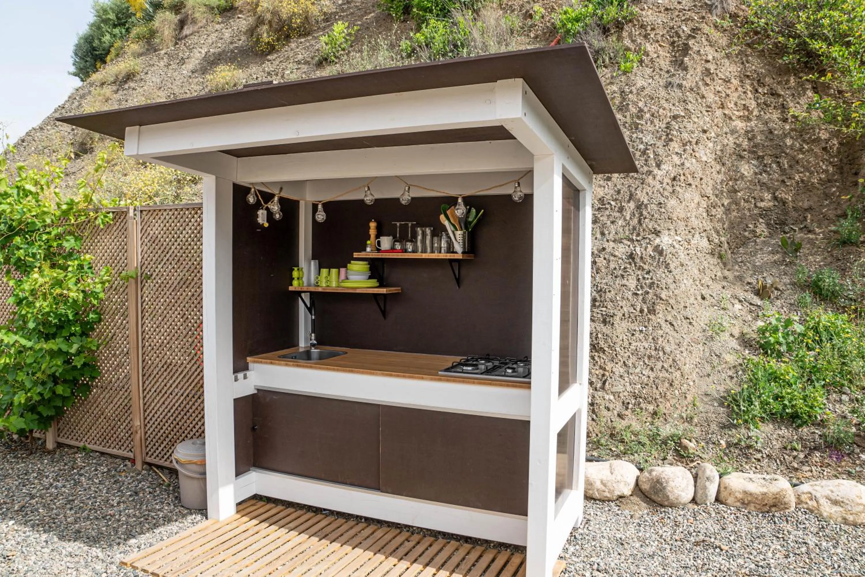 kitchen in Finca Las Hierbas B&B