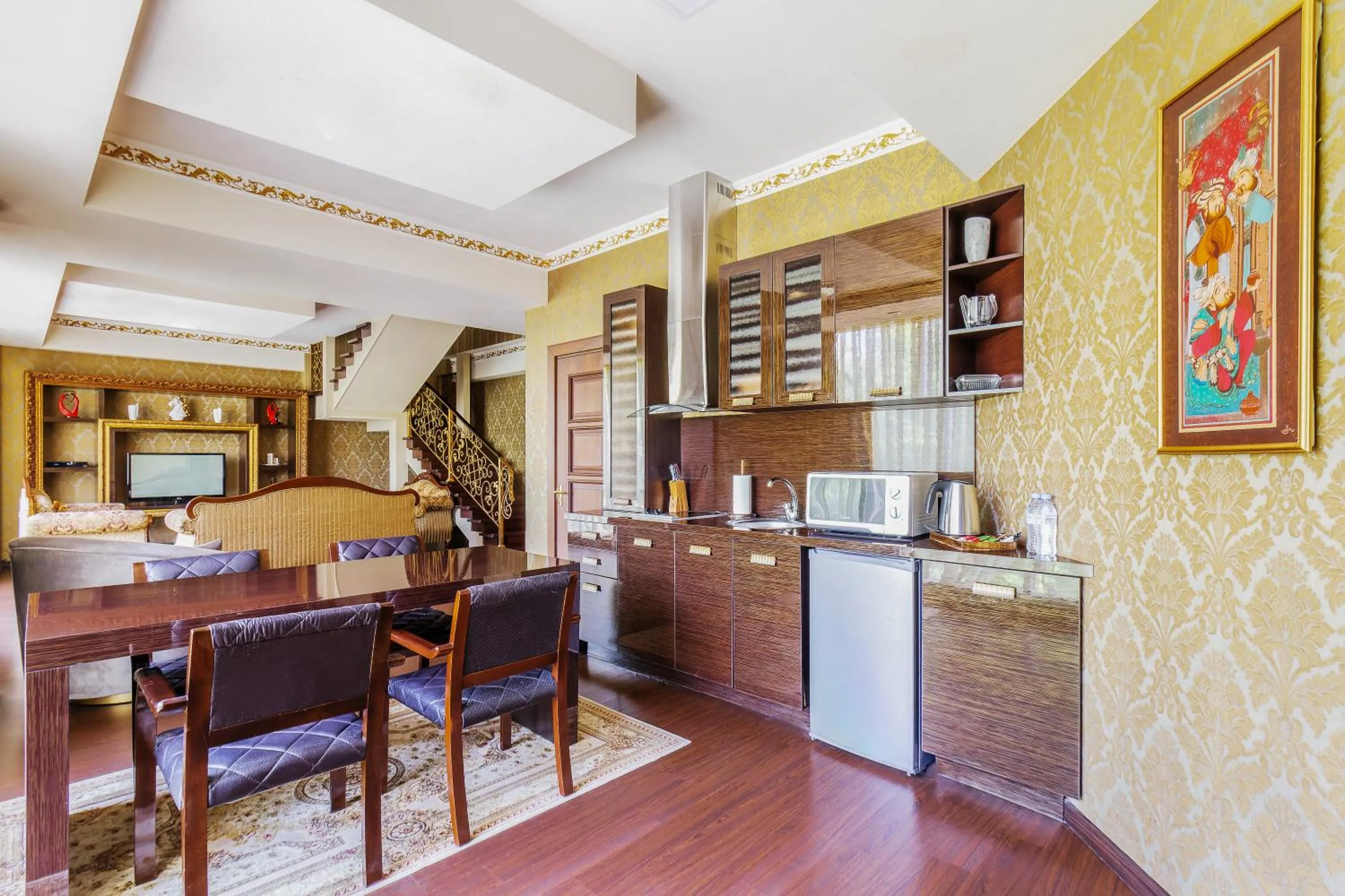 Kitchen or kitchenette in Darhan Boutique Hotel