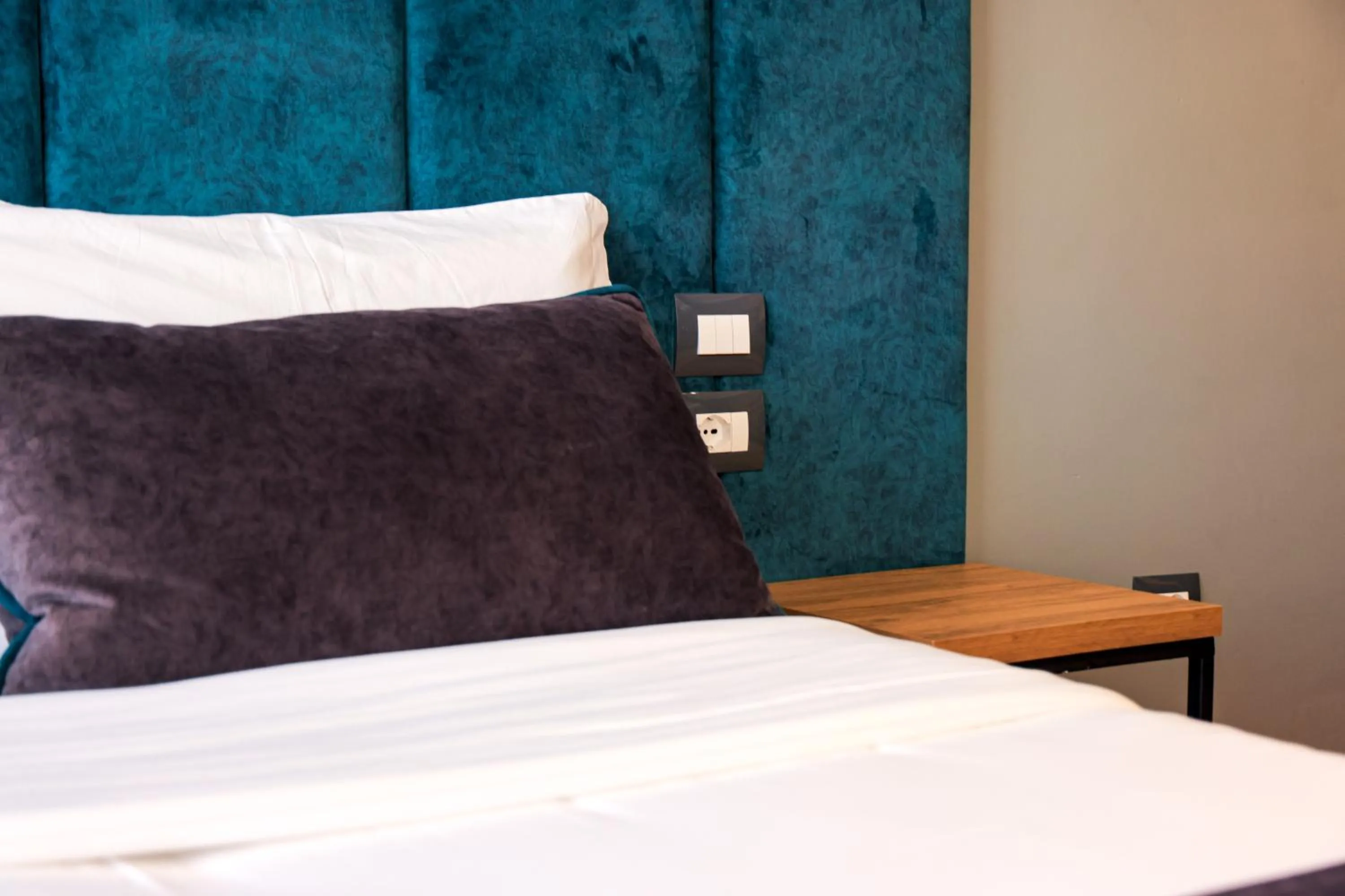 Bed in Hotel Apollon Sarande