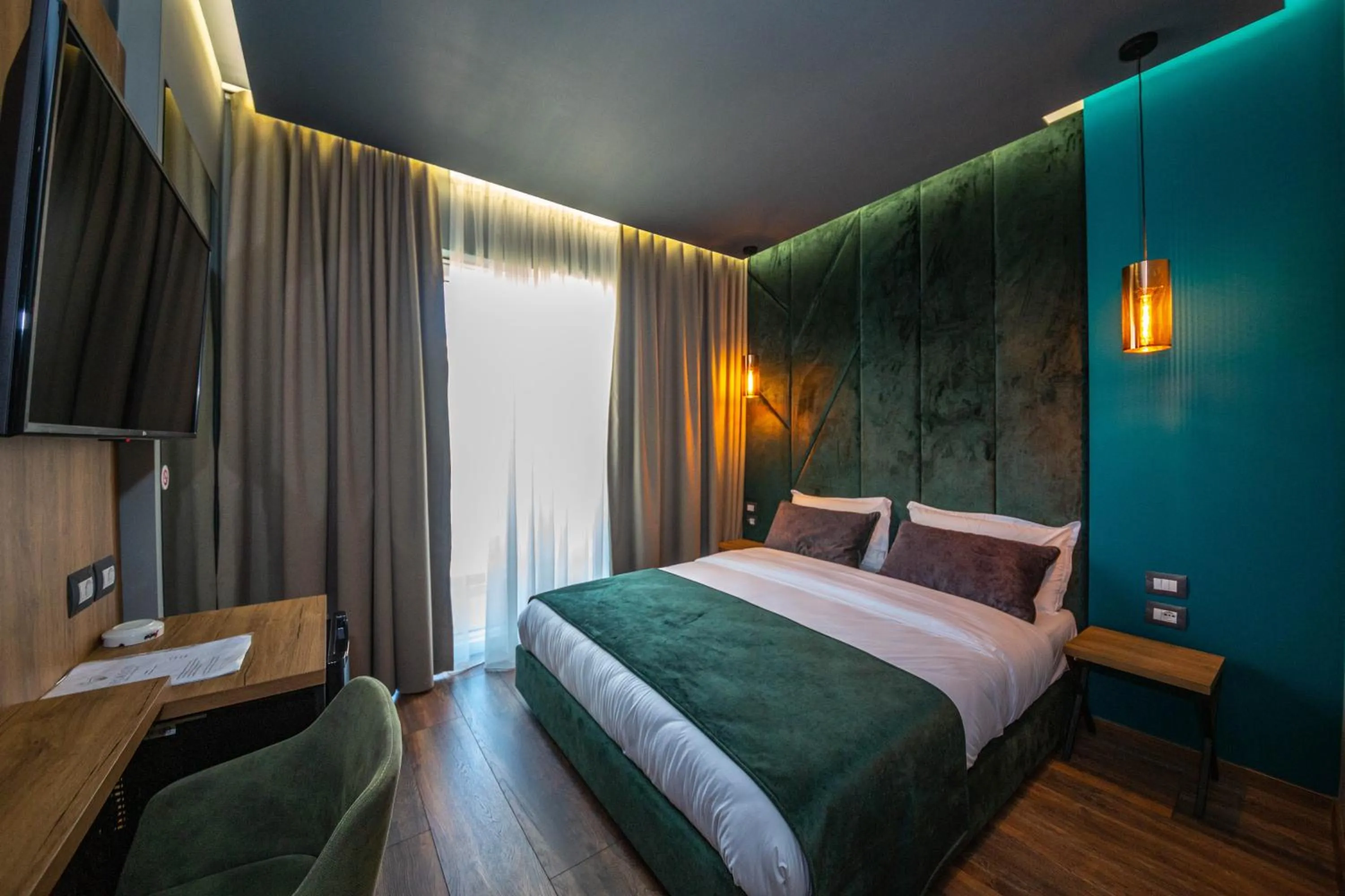 Bedroom, Bed in Hotel Apollon Sarande